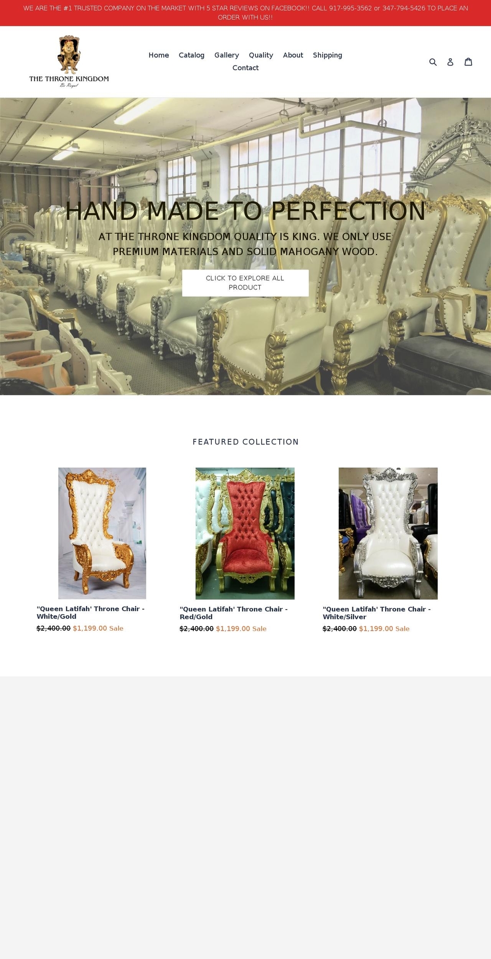 thronekingdom.com shopify website screenshot