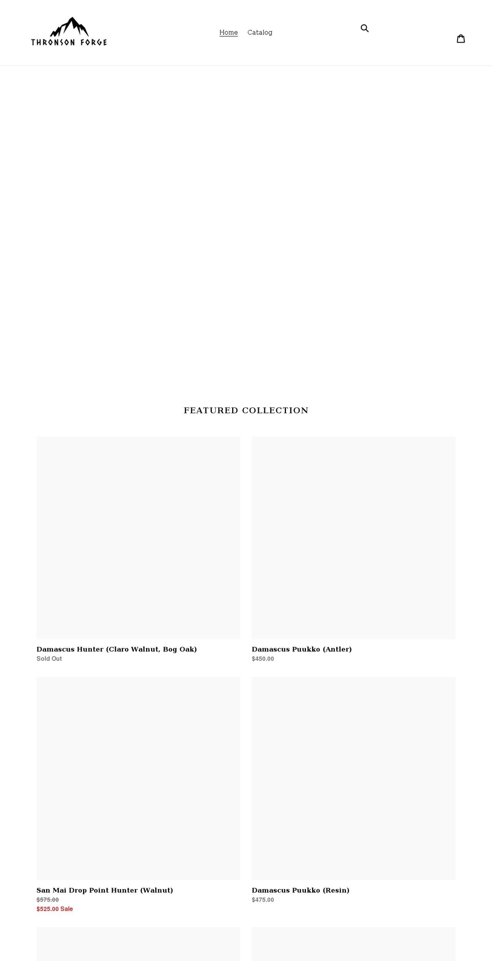 thronsonforge.com shopify website screenshot