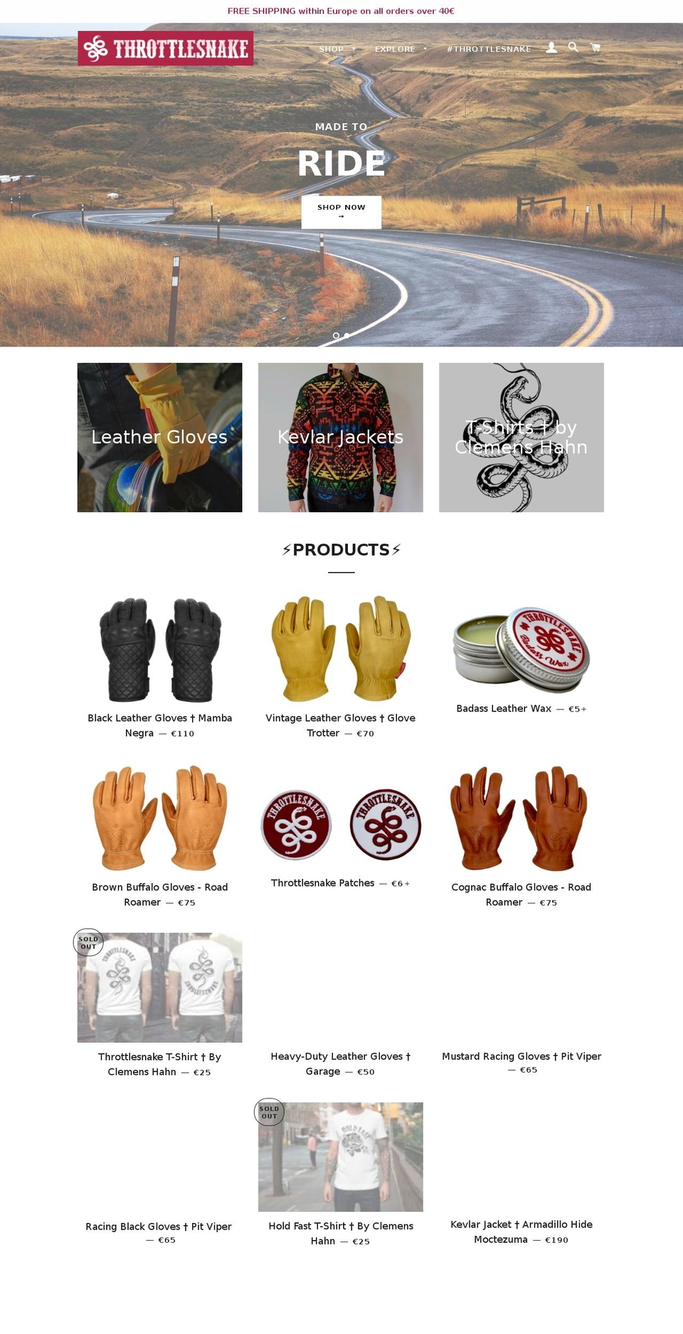 throttlesnake.com — Shopify storefront screenshot