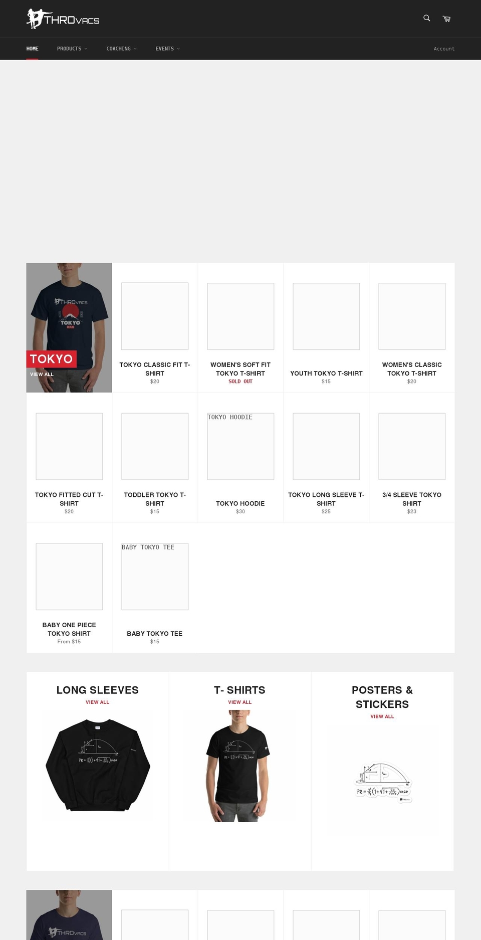 throvacs.com shopify website screenshot