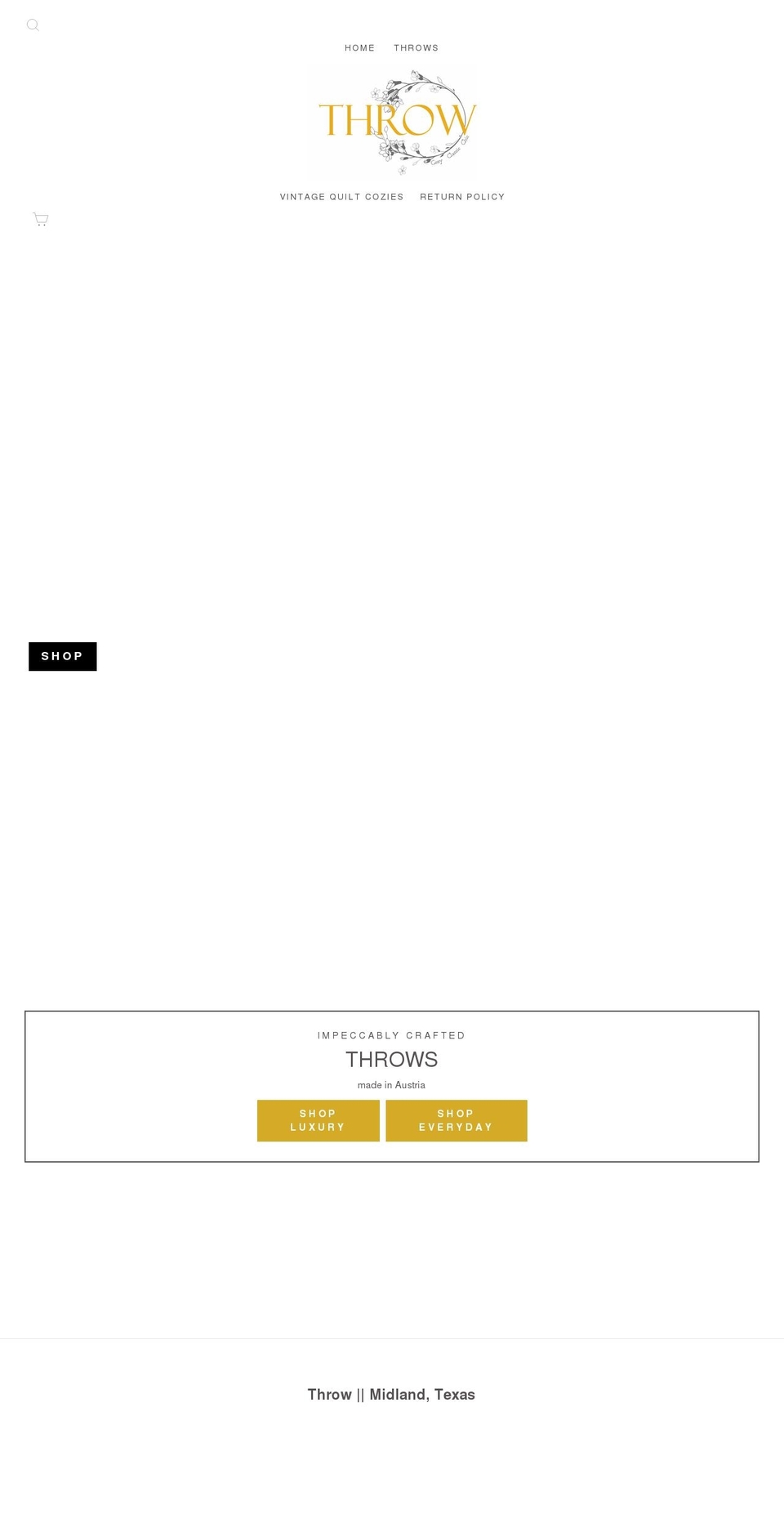 throwmidland.com shopify website screenshot