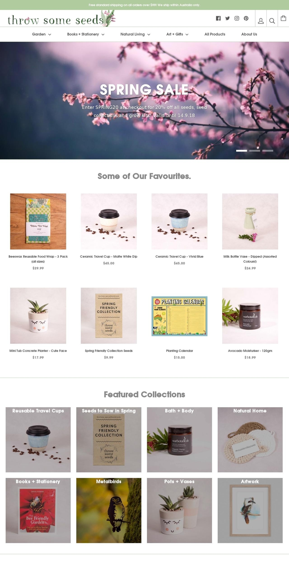 throwsomeseeds.com — Shopify storefront screenshot