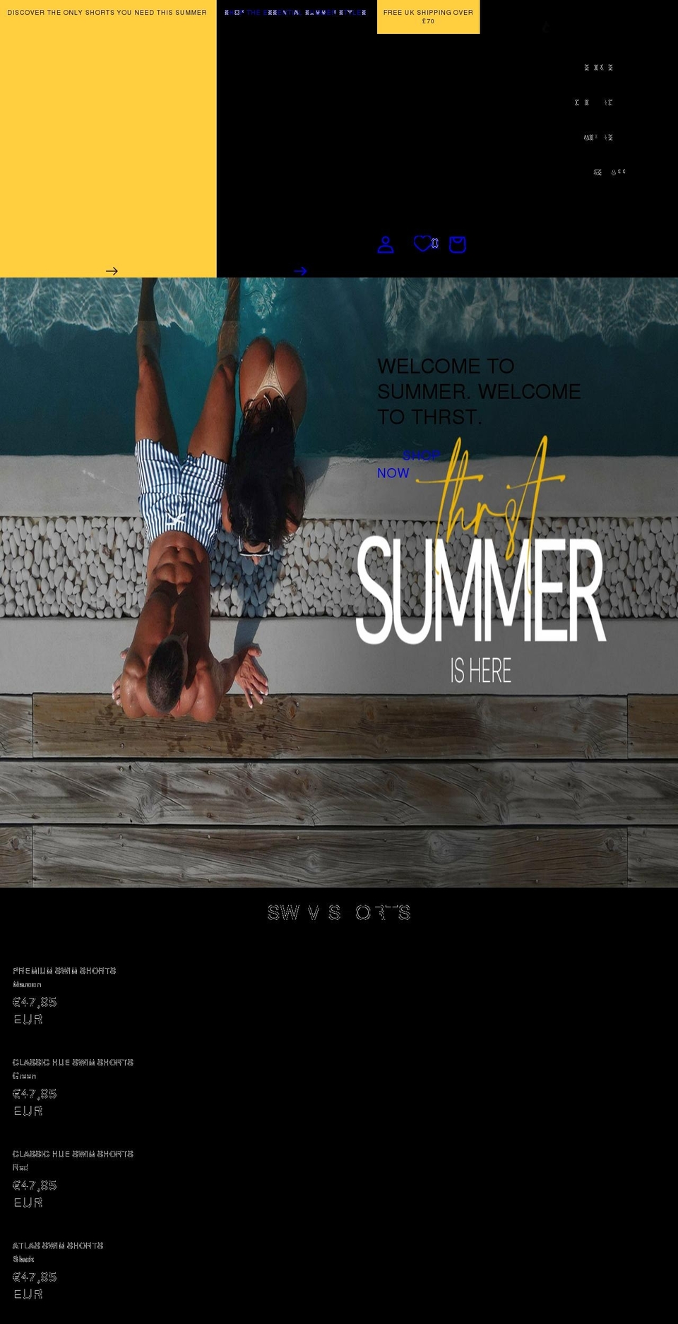 thrstofficial.com shopify website screenshot