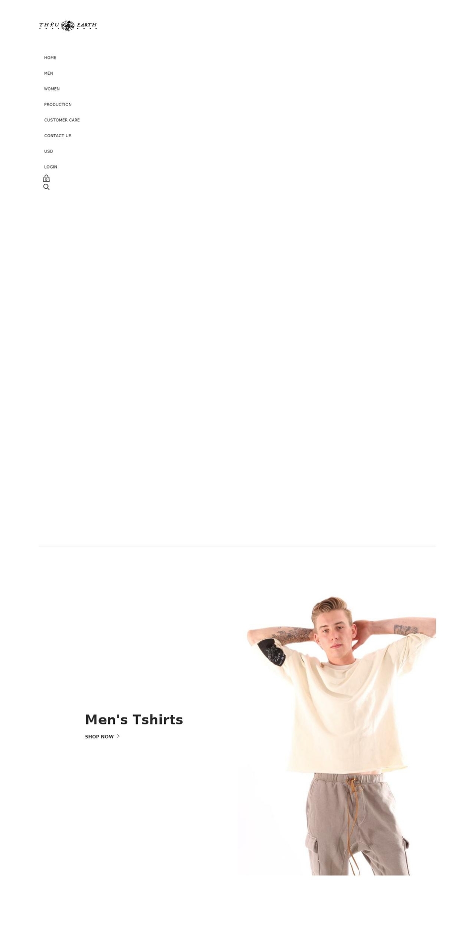 thruearth.com — Shopify storefront screenshot
