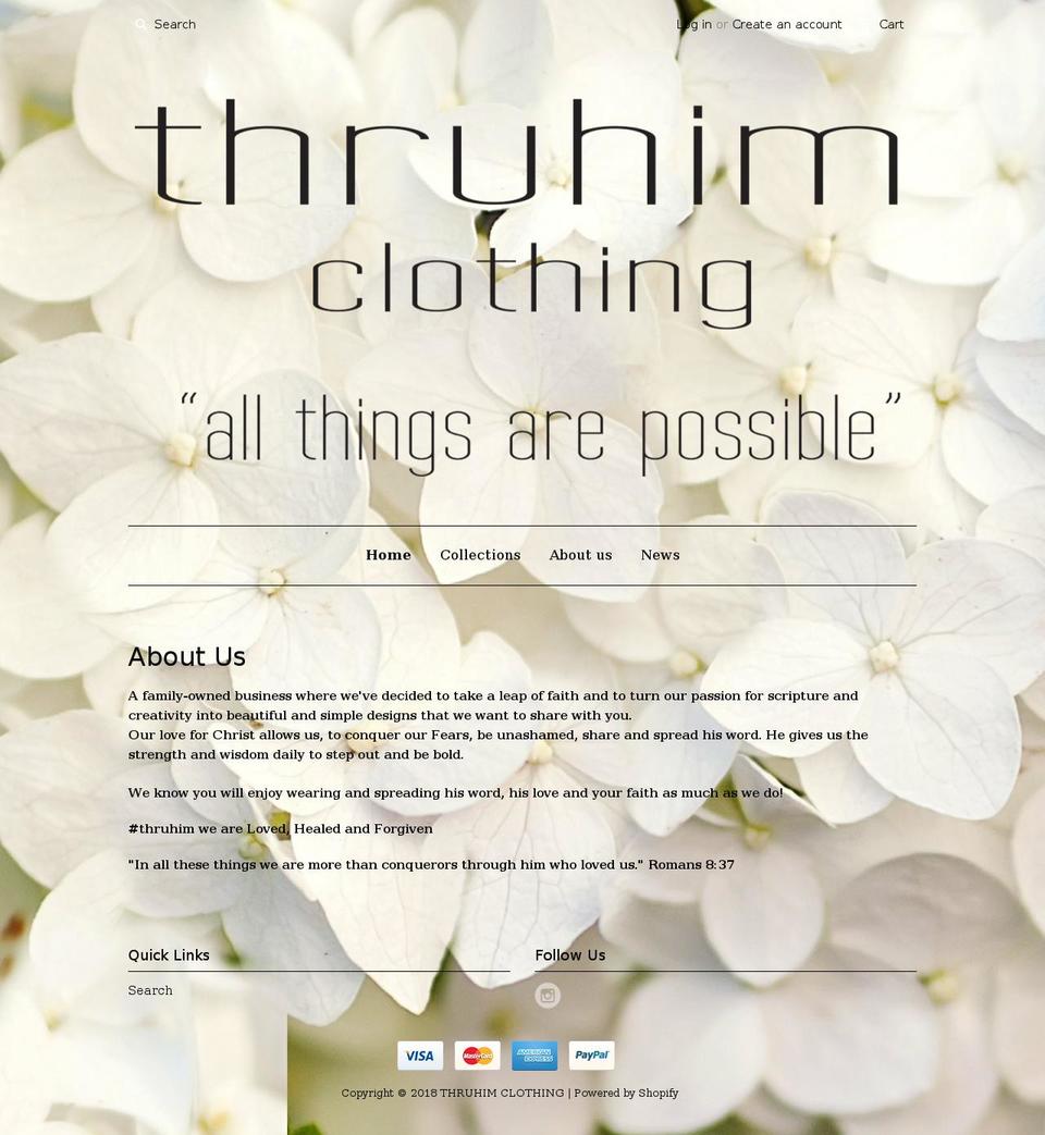 thruhimclothing.com — Shopify storefront screenshot