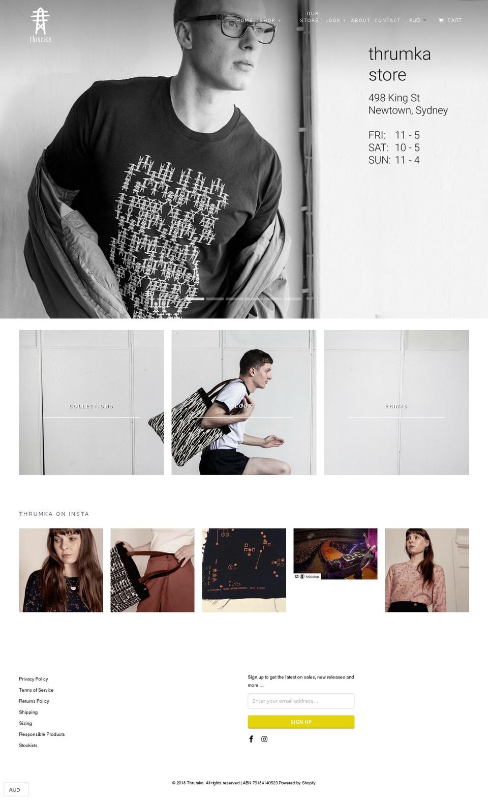 thrumka.com.au shopify website screenshot