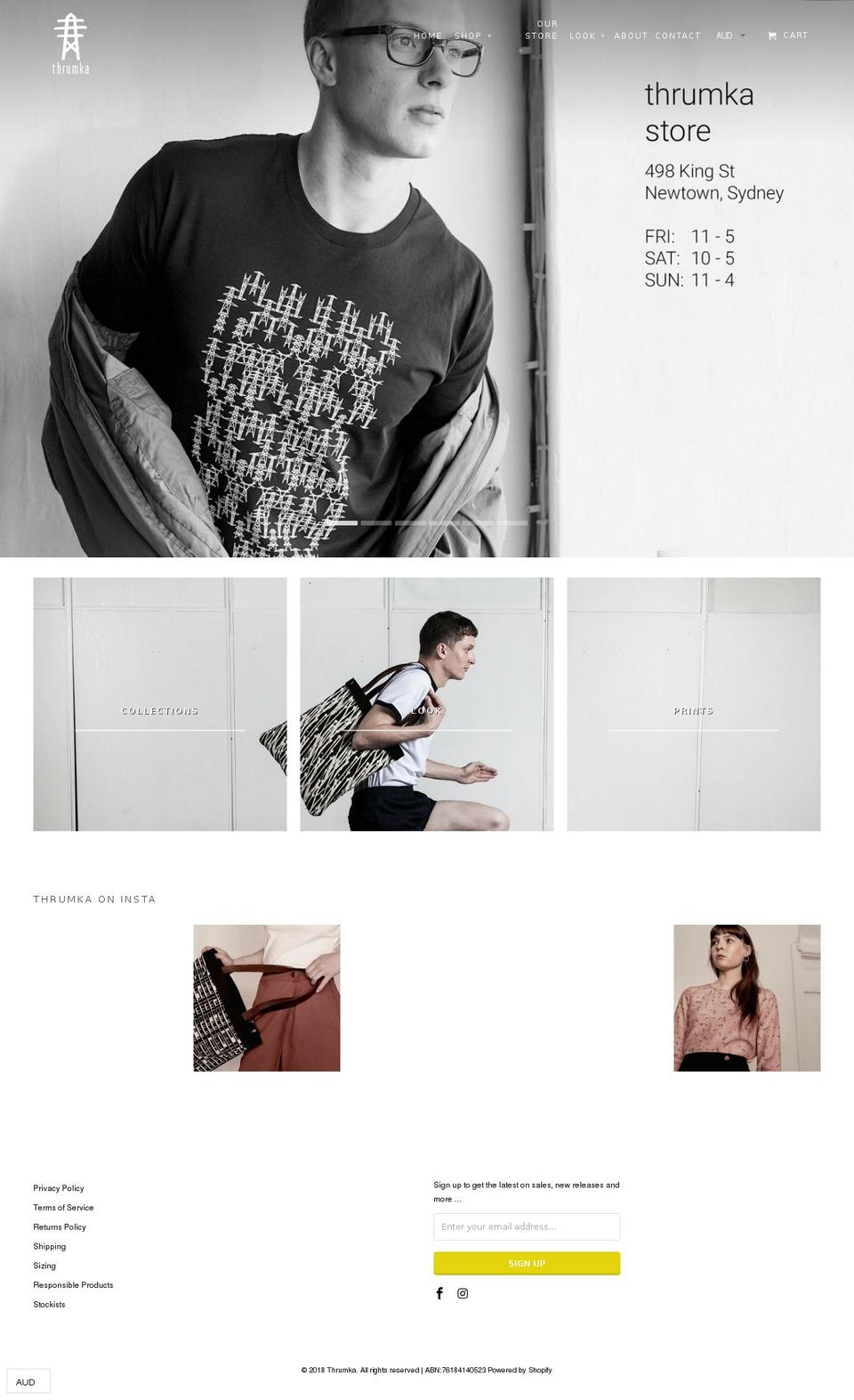 thrumka.com — Shopify storefront screenshot
