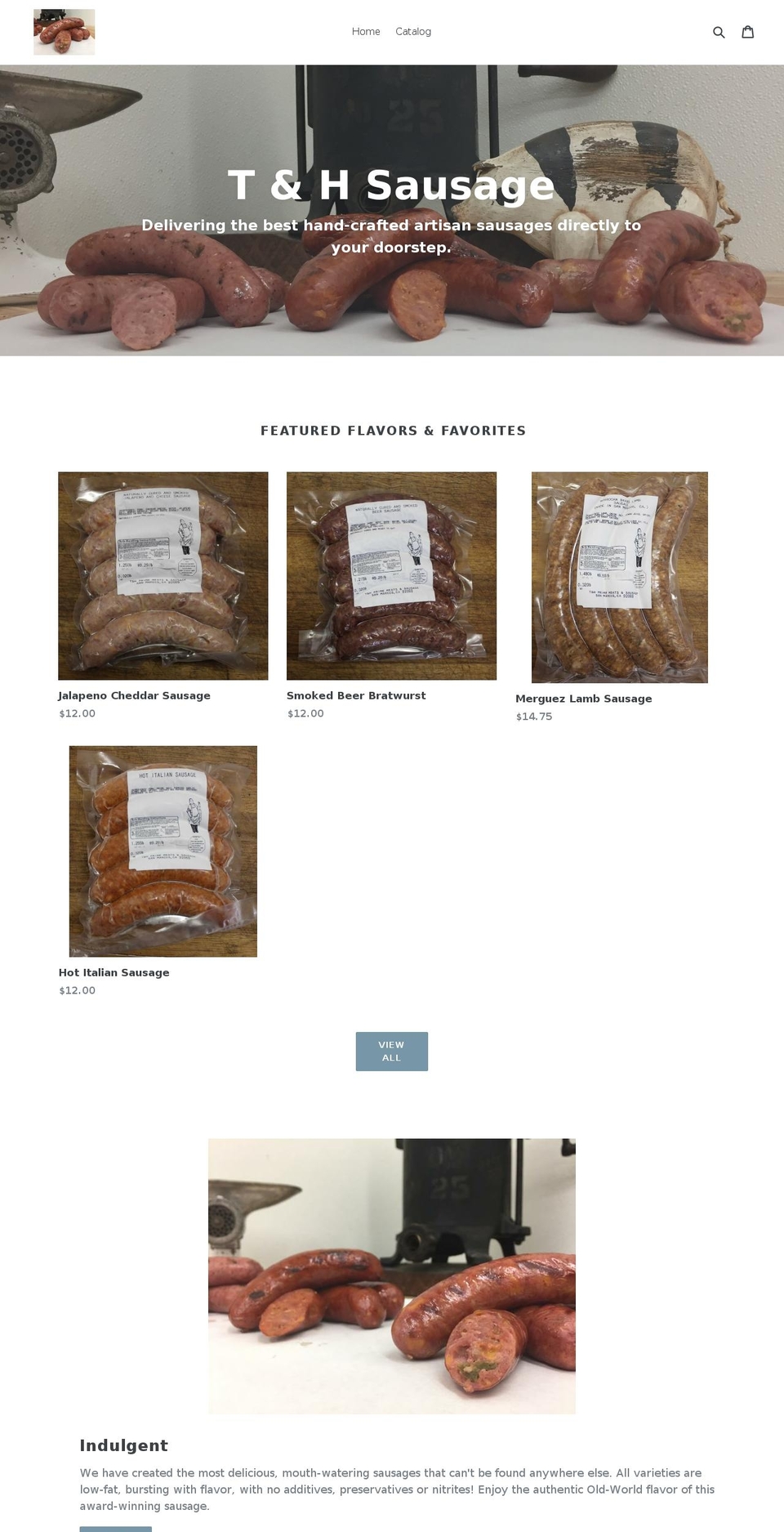 thsausage.com — Shopify storefront screenshot