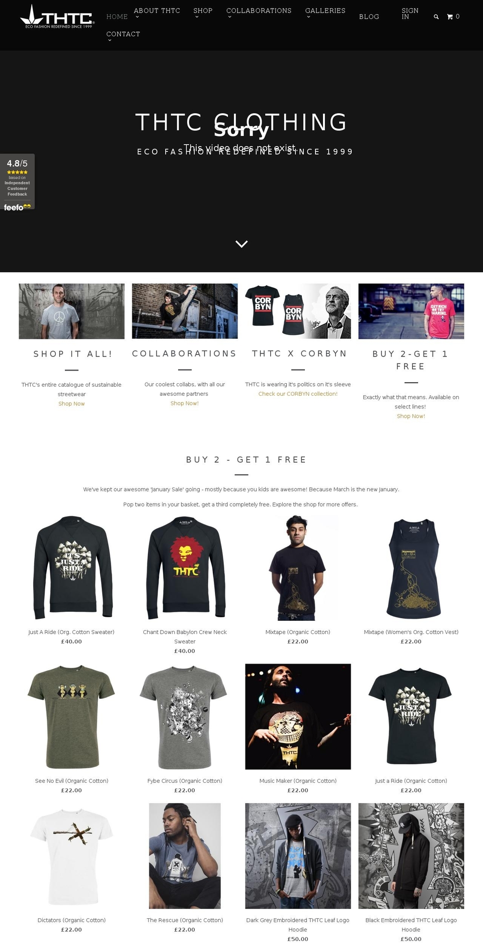 thtc.co.uk shopify website screenshot