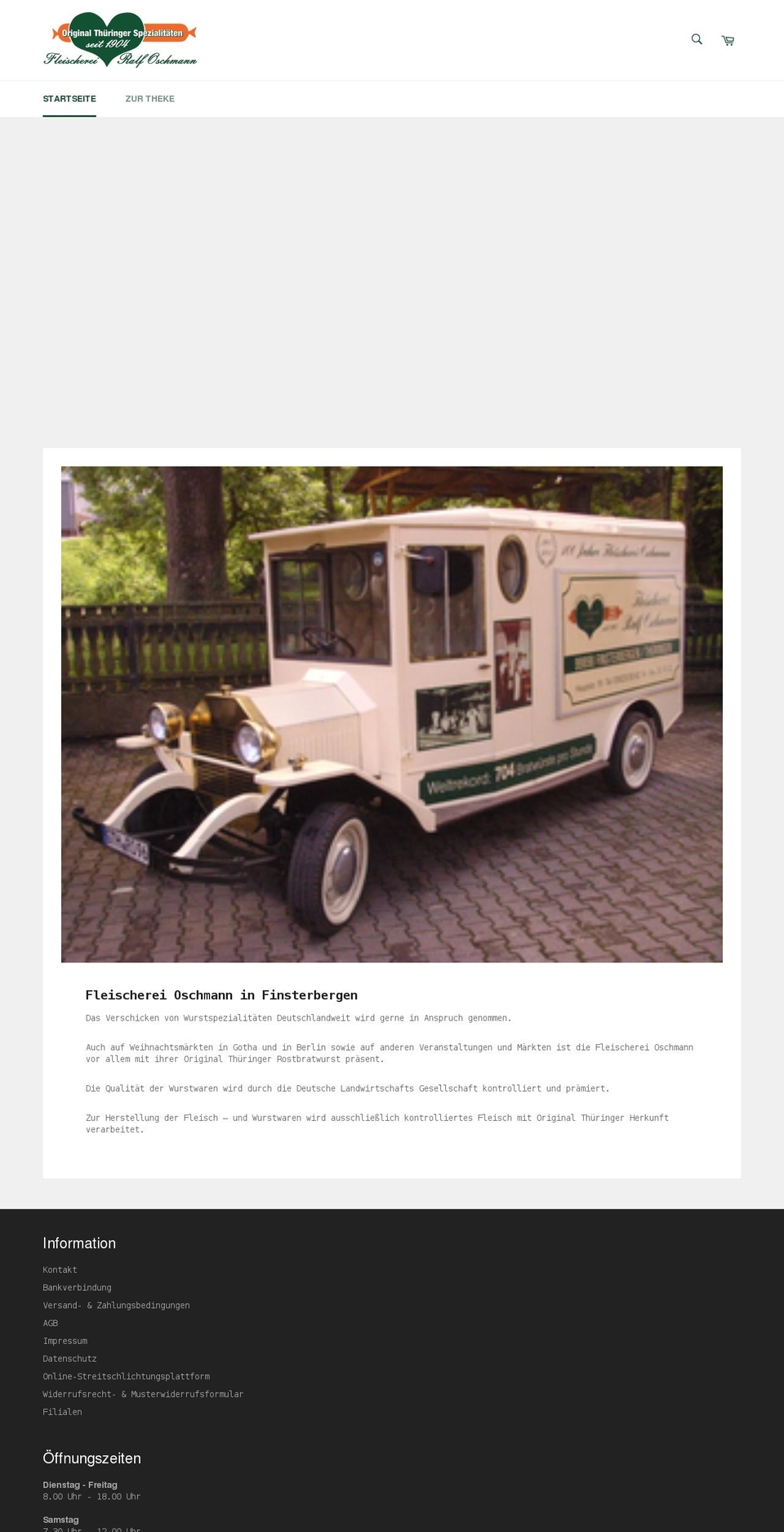 thueringer-wurstwaren.de shopify website screenshot