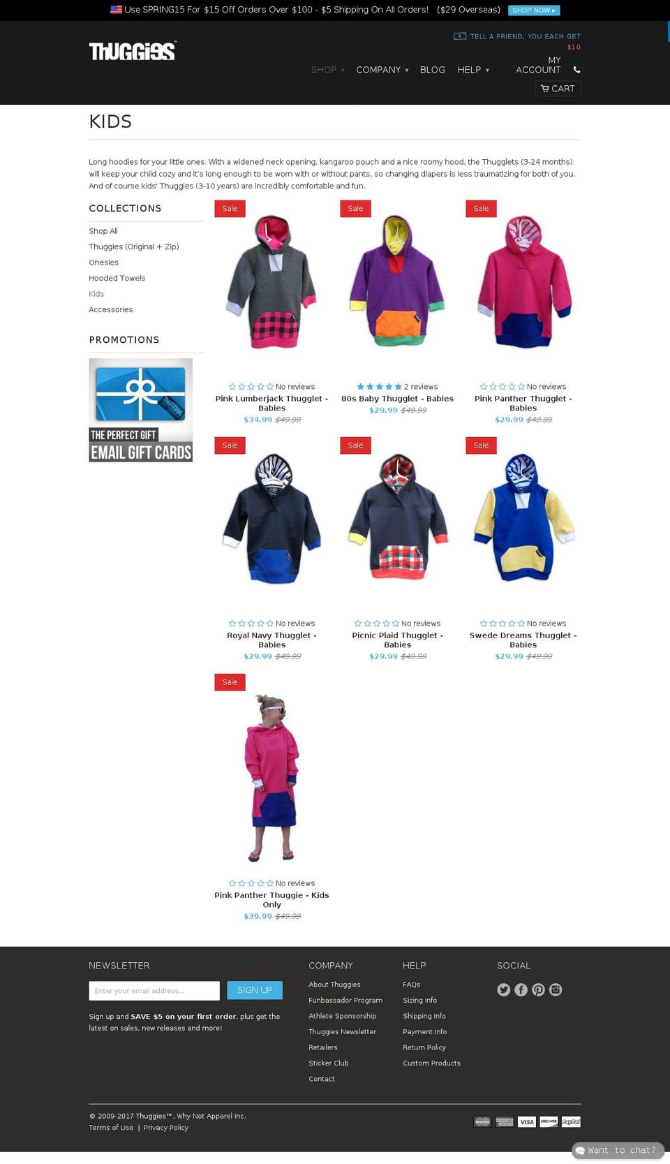 Thuggies Shopify theme site example thugglets.com