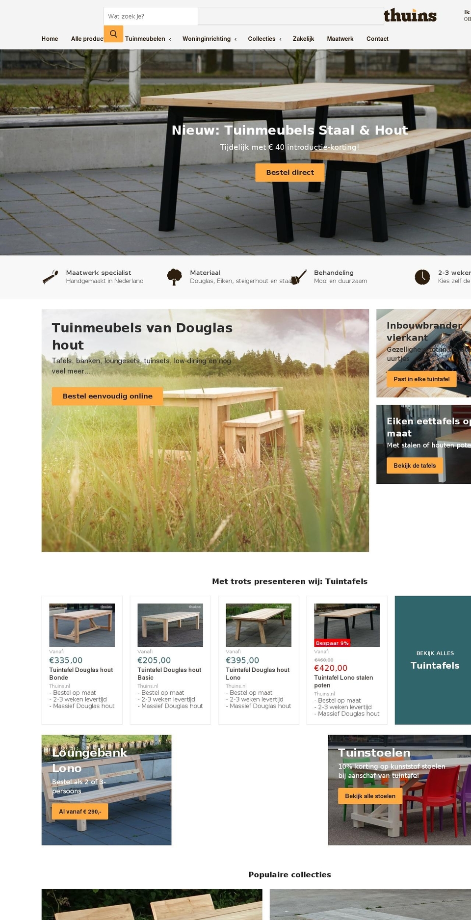 thuins.nl shopify website screenshot