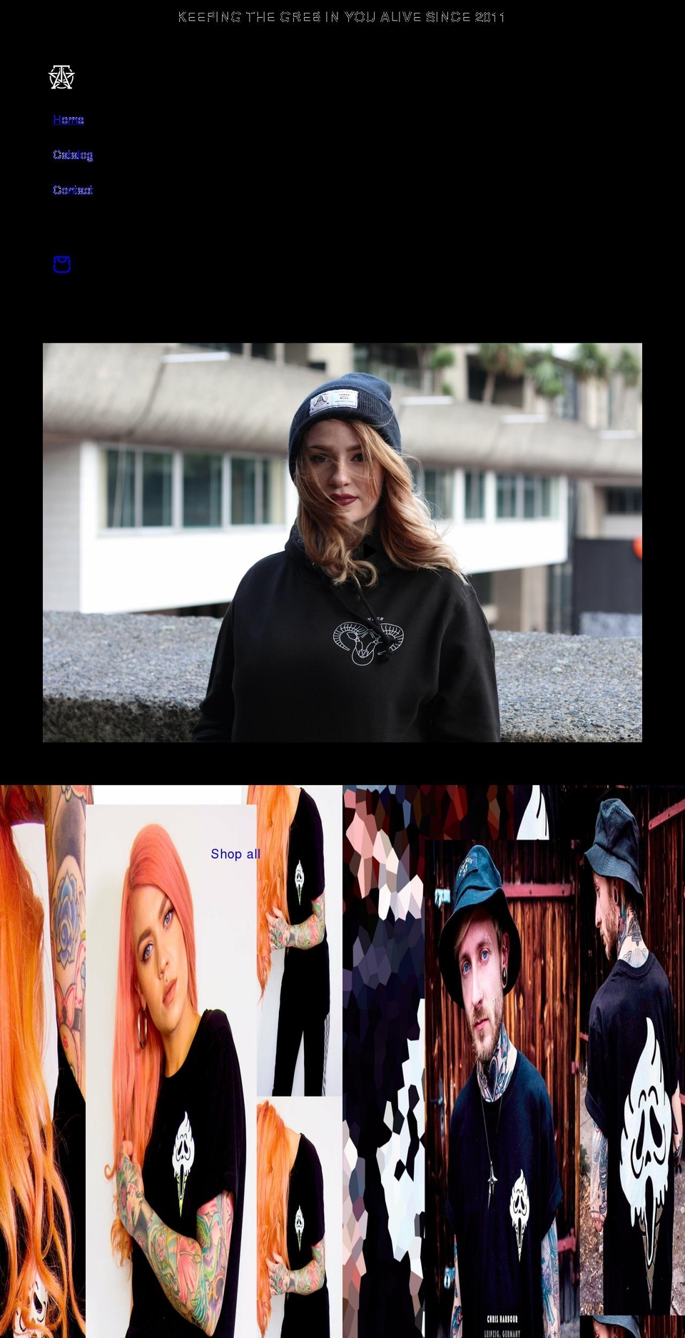 thunderapparel.co.uk shopify website screenshot