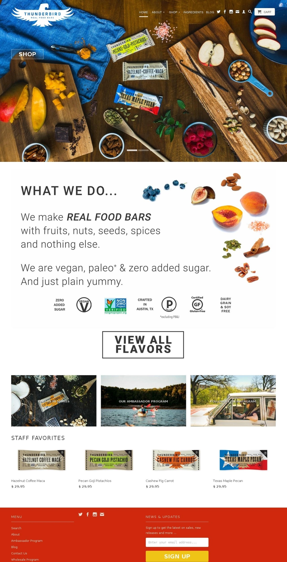 thunderbars.com — Shopify storefront screenshot