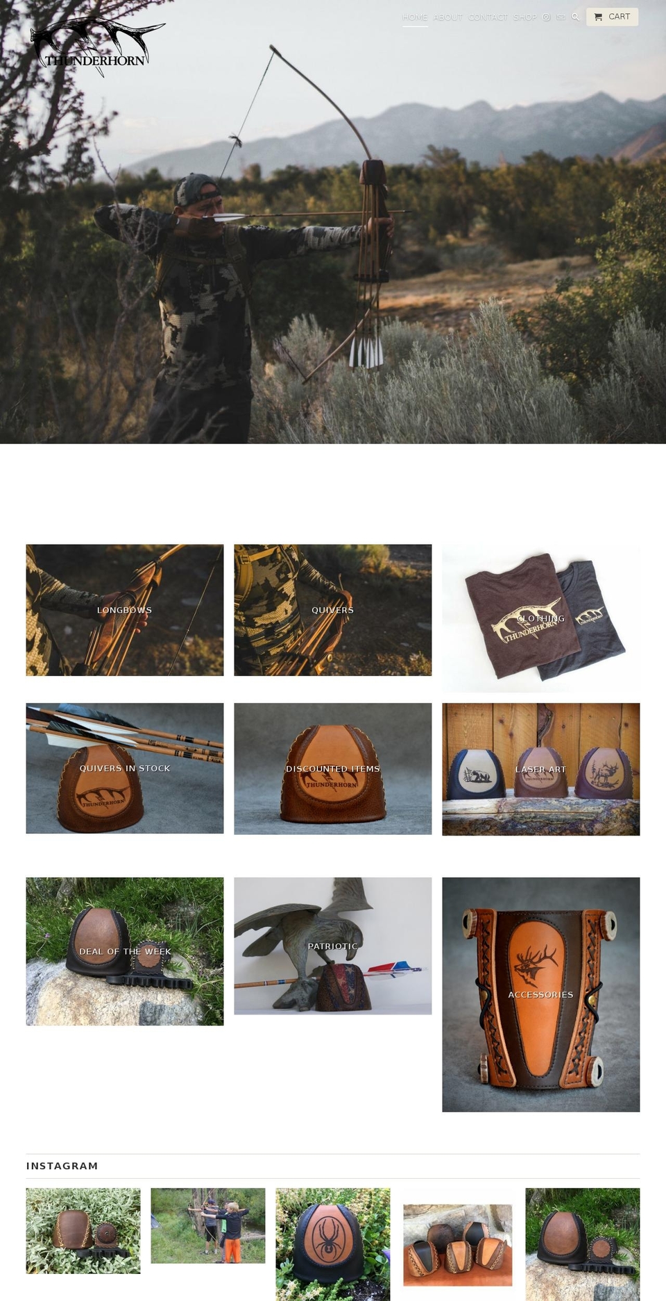 thunderhornarchery.com — Shopify storefront screenshot