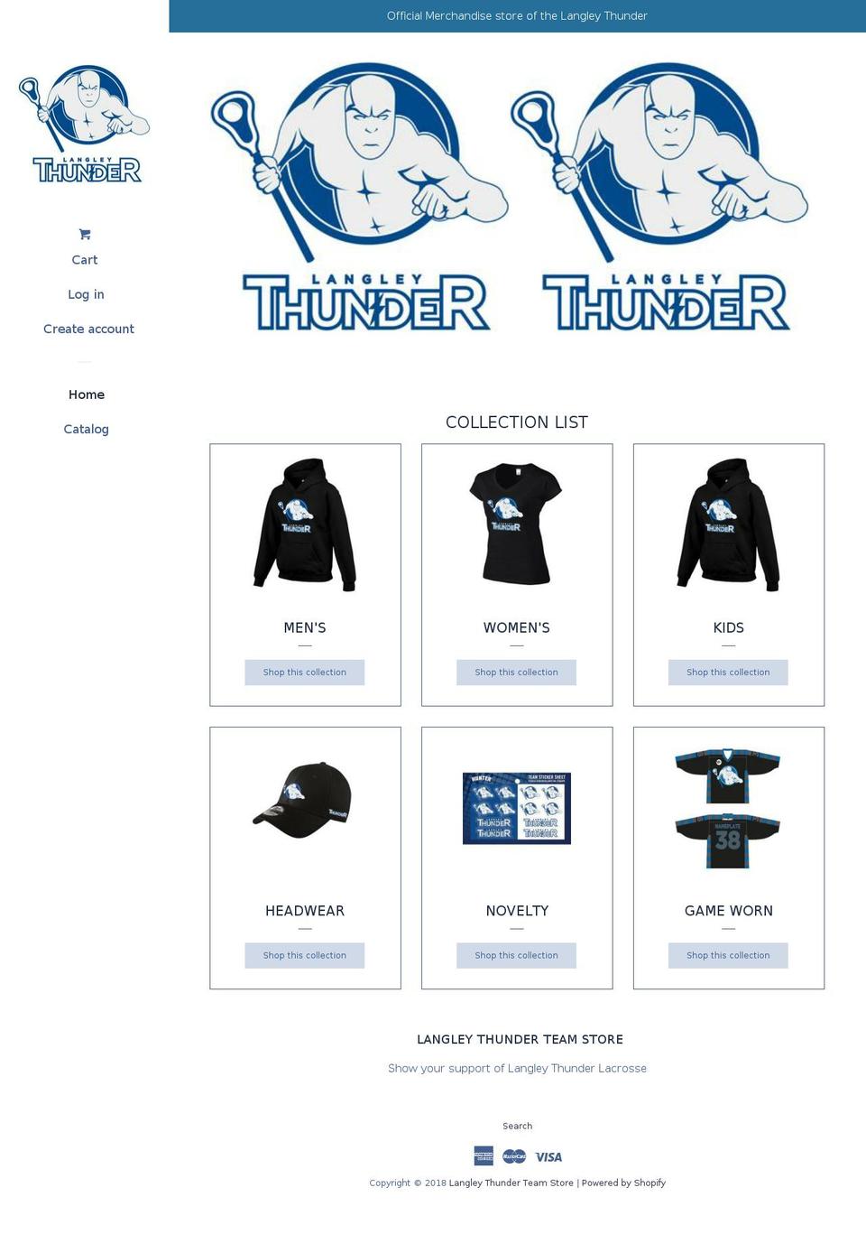 thunderlaxshop.com shopify website screenshot