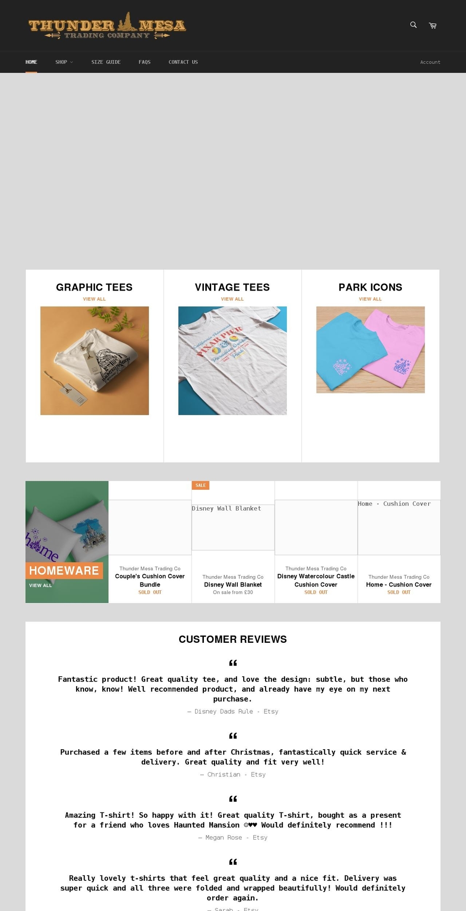thundermesa.co.uk shopify website screenshot