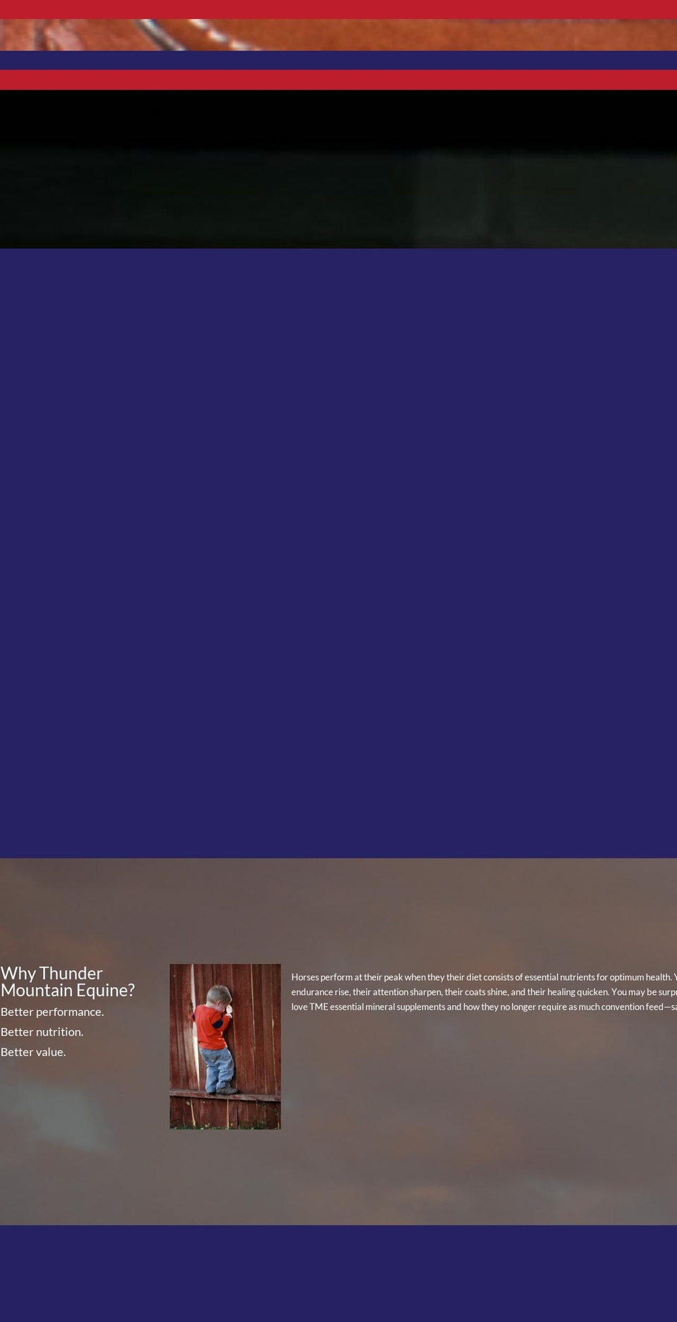 thundermountainequine.com — Shopify storefront screenshot
