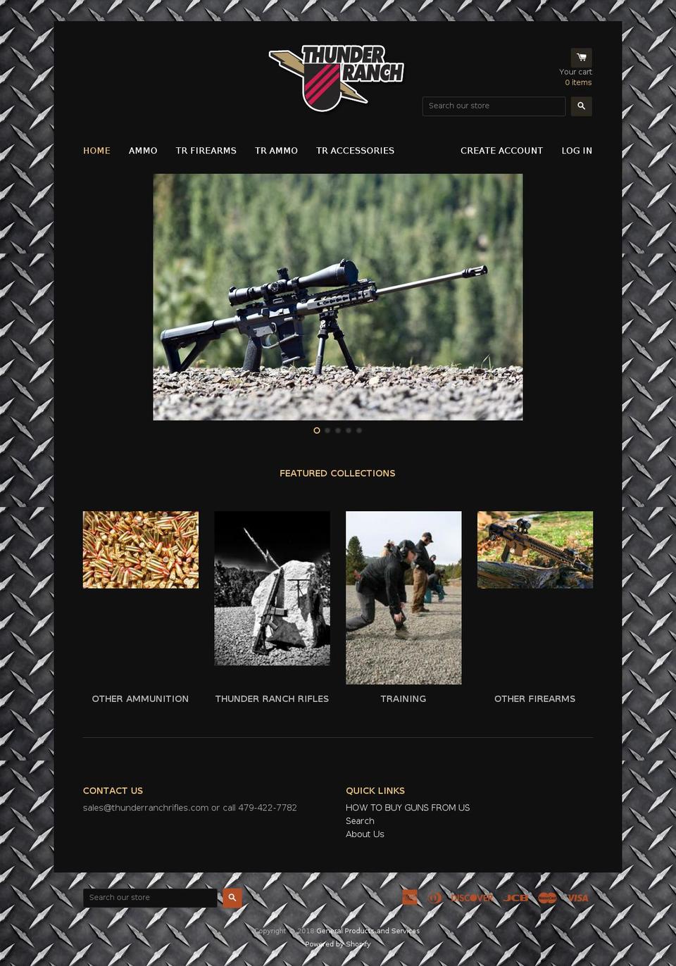 thunderranchguns.com — Shopify storefront screenshot