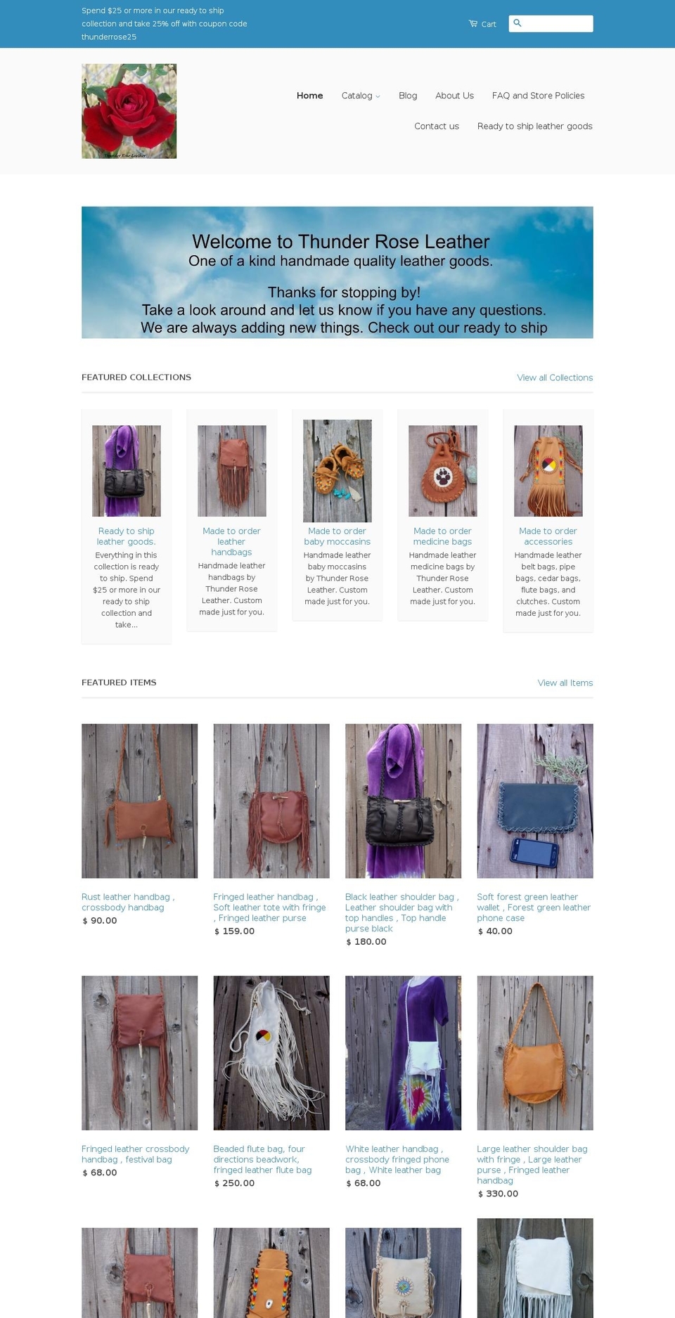 thunderrose.net shopify website screenshot