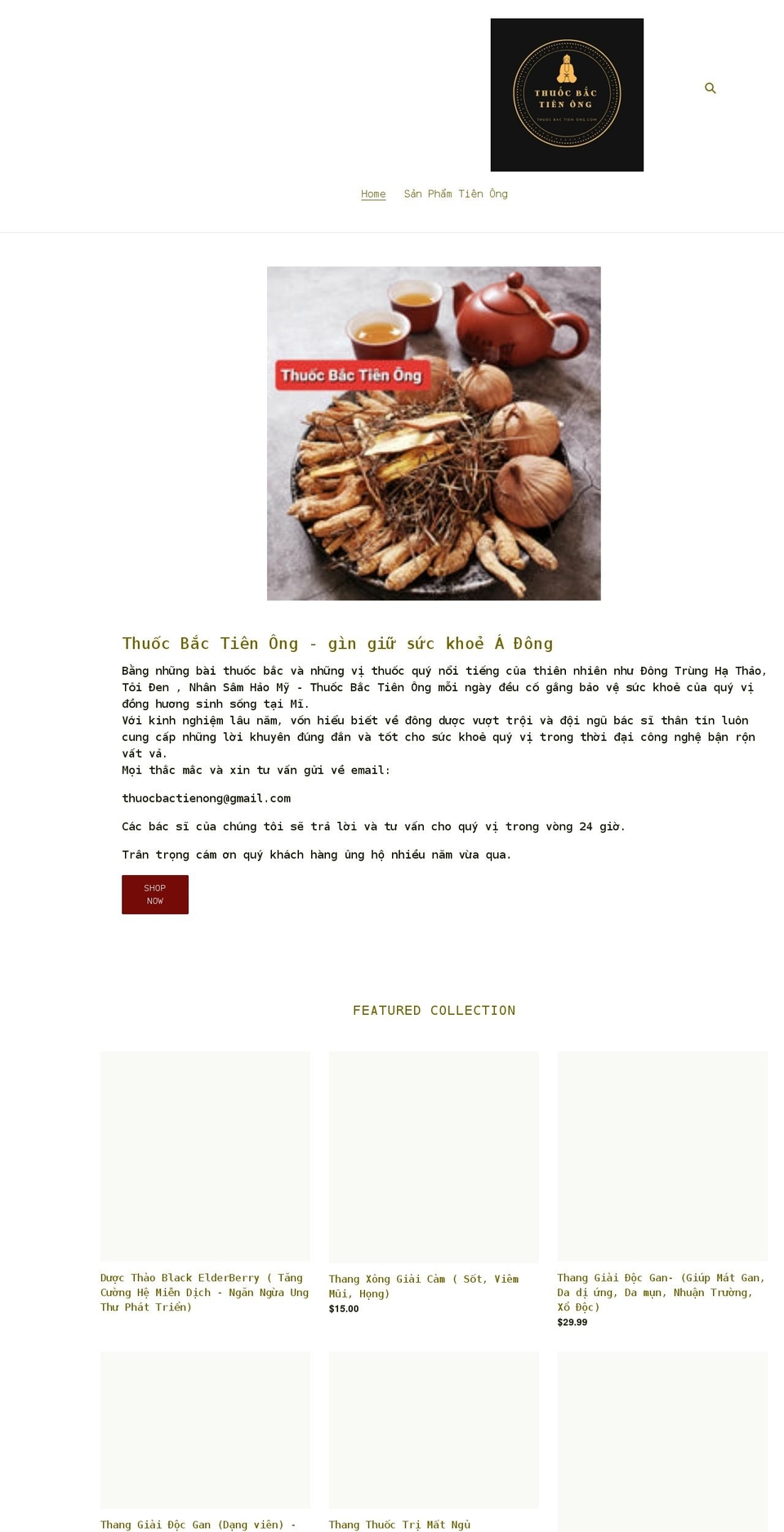 thuocbactienong.com shopify website screenshot