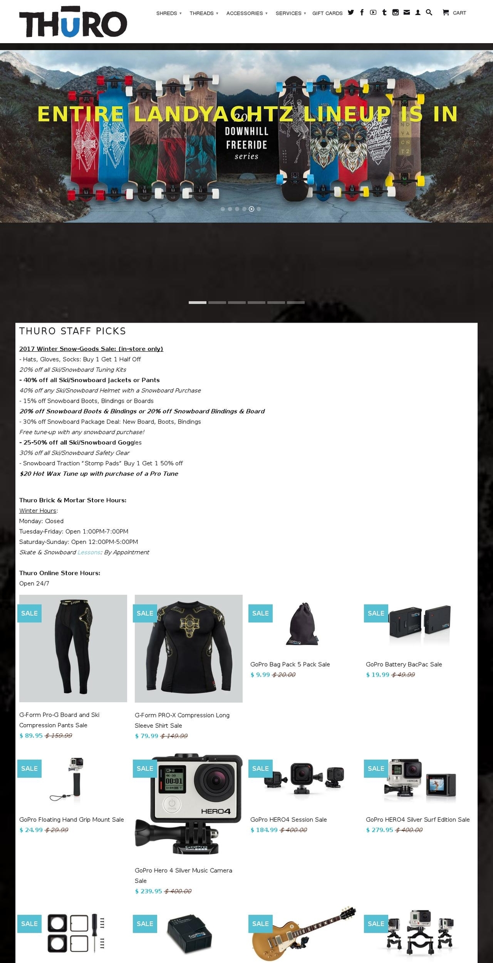 thuroshop.com shopify website screenshot