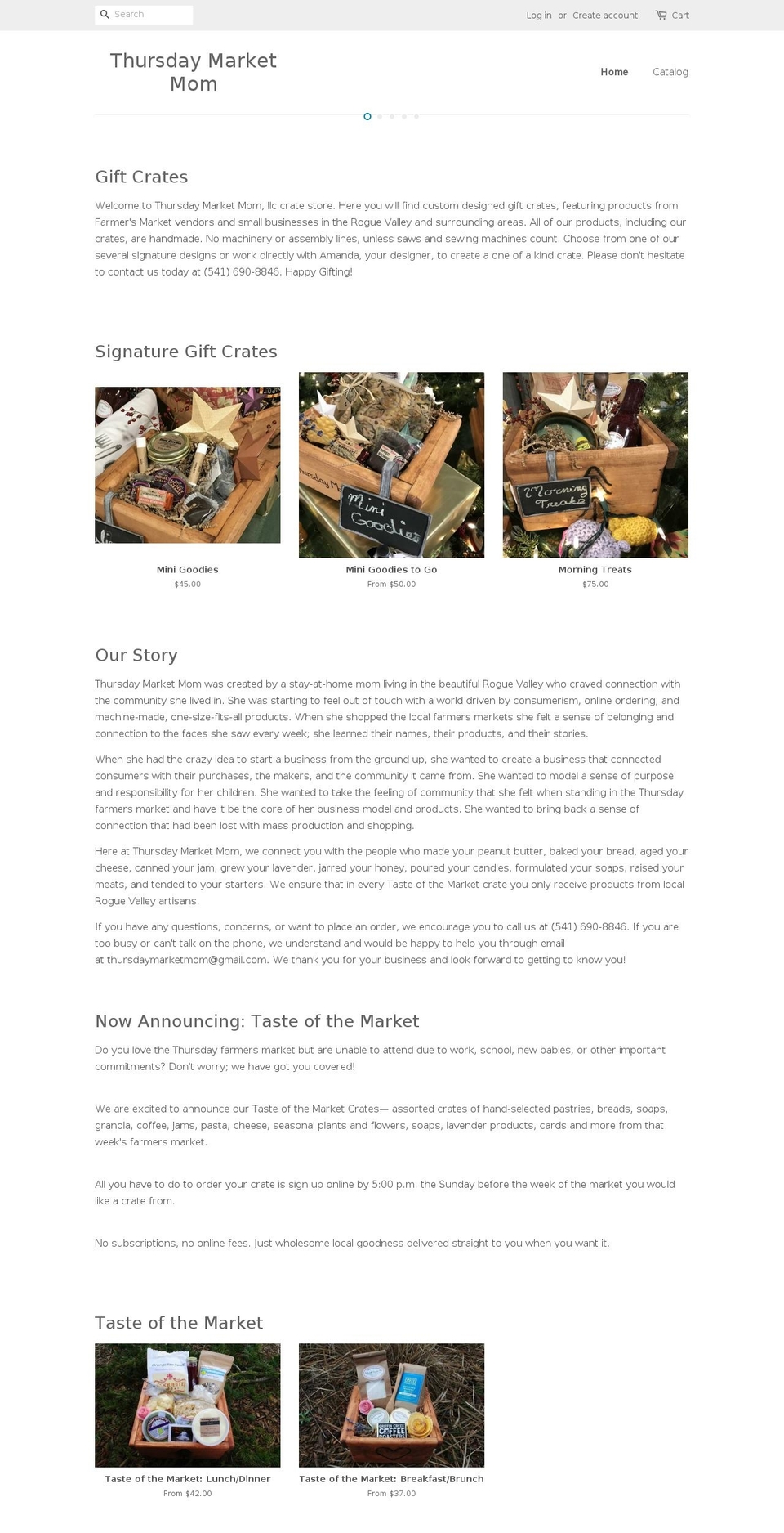thursdaymarketmom.com shopify website screenshot