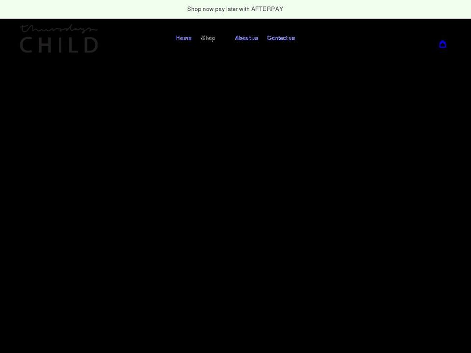 thursdayschildstore.com shopify website screenshot