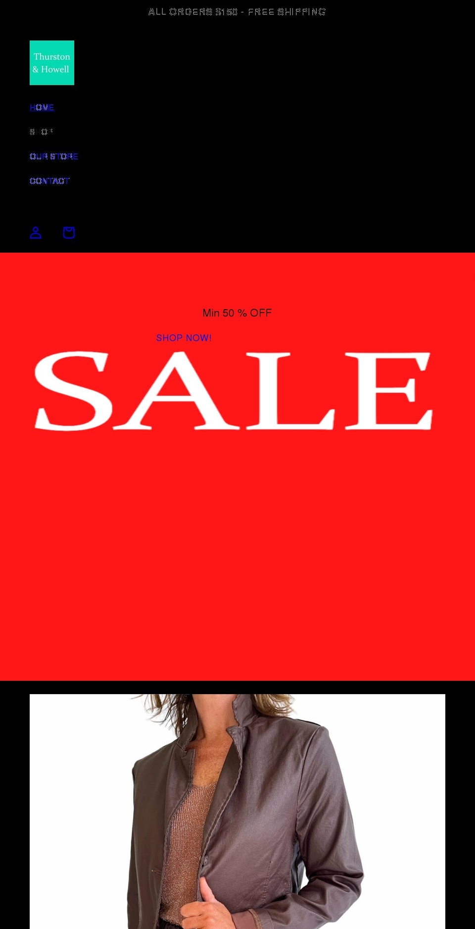 thurstonandhowell.com.au shopify website screenshot