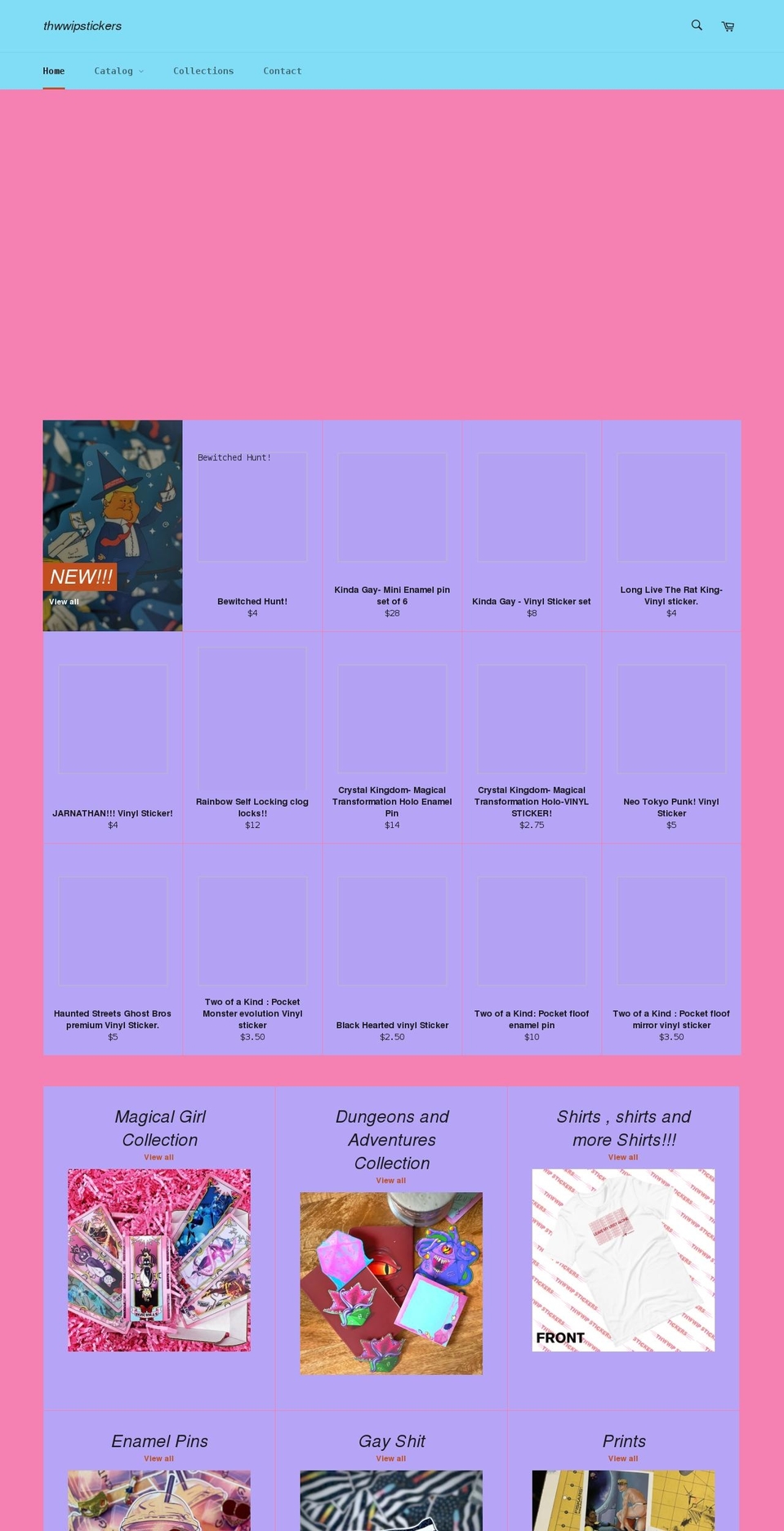 thwwipstickers.com shopify website screenshot