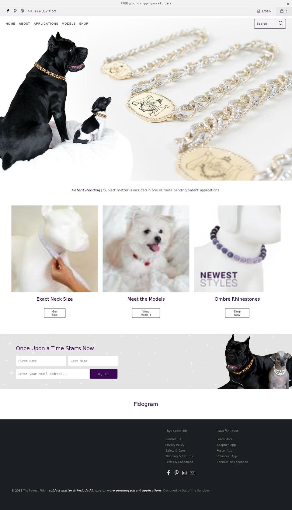 thyfairestfido.com shopify website screenshot