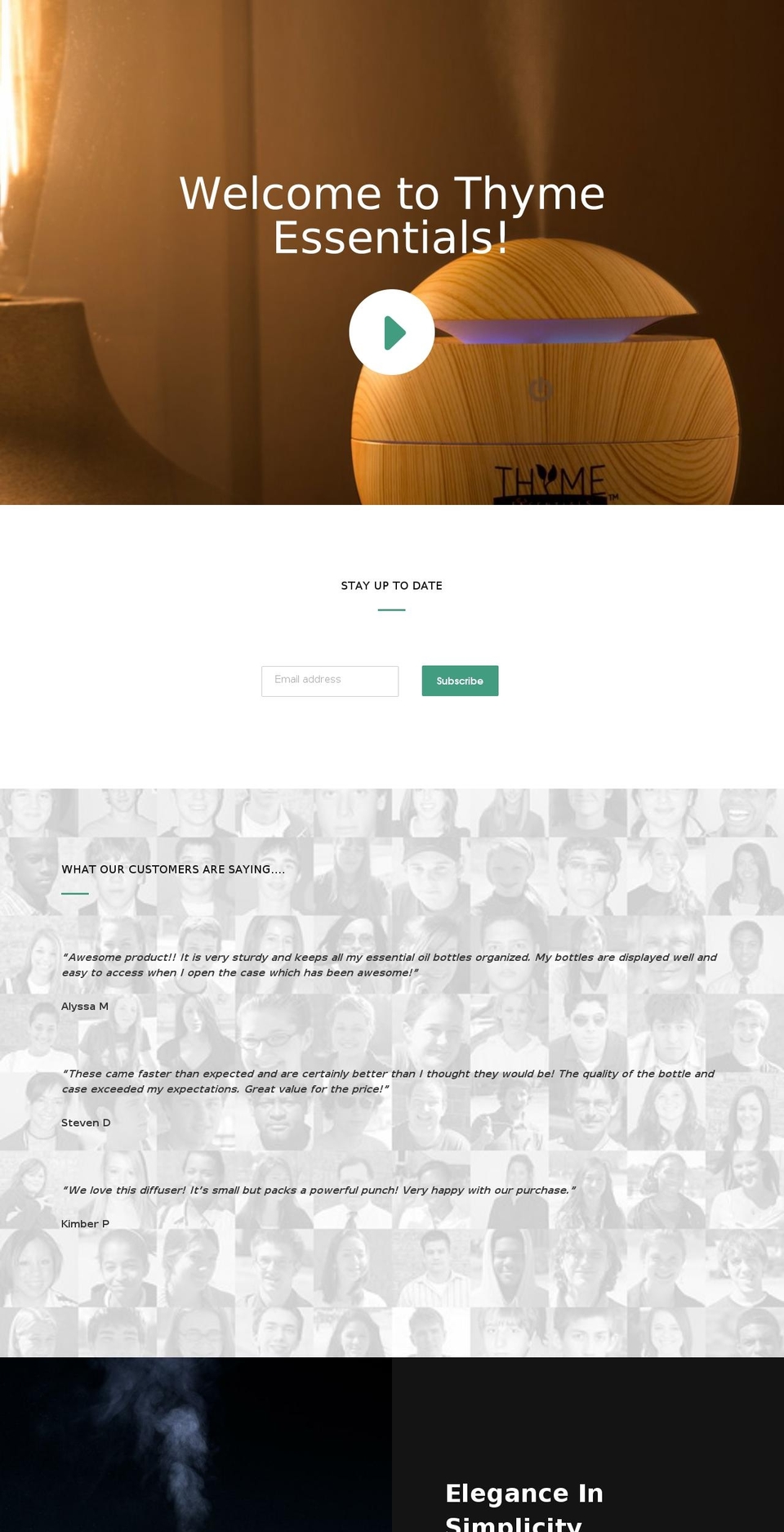 thyme-essentials.com — Shopify storefront screenshot