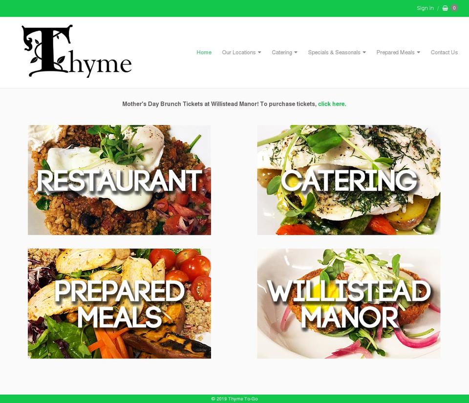 thymetogo.ca shopify website screenshot