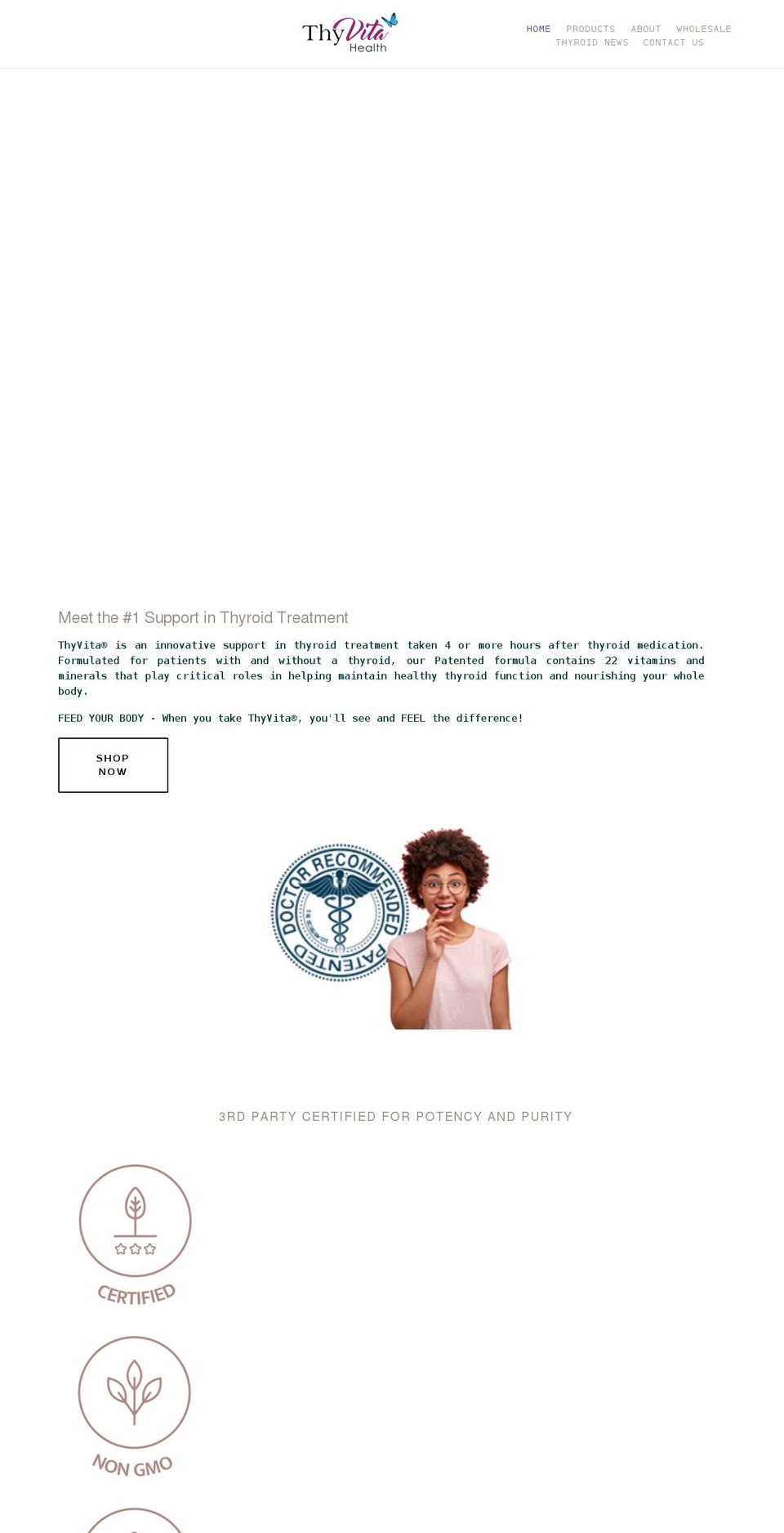 thyroidvitamin.com shopify website screenshot