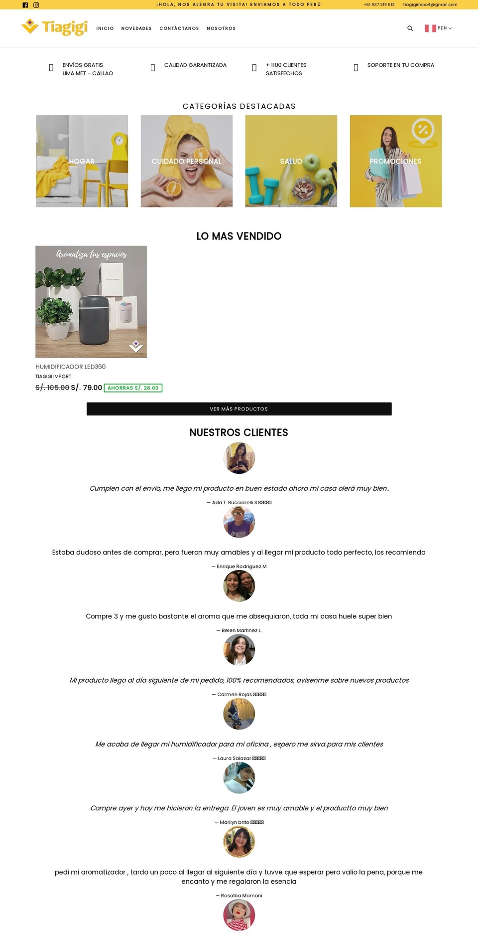 Plantilla de tema Shopify theme site example tiagigi.com