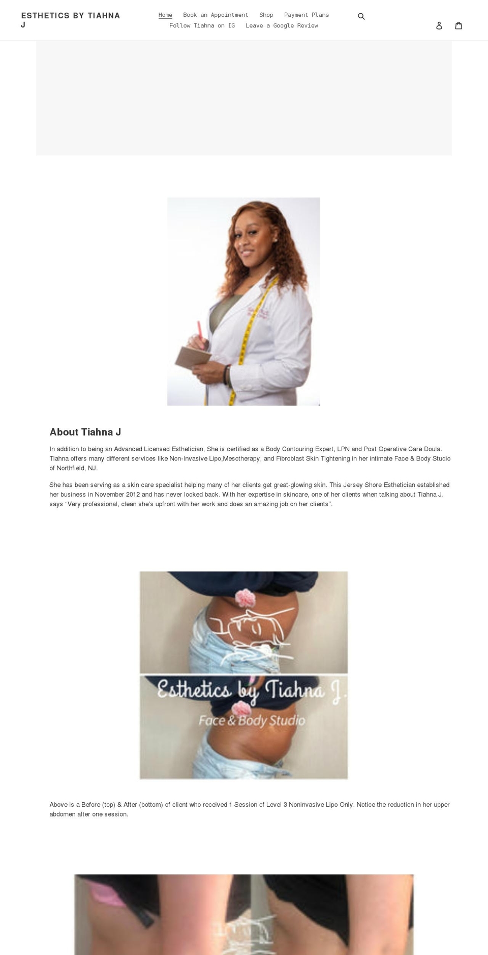 tiahnaj.shop shopify website screenshot