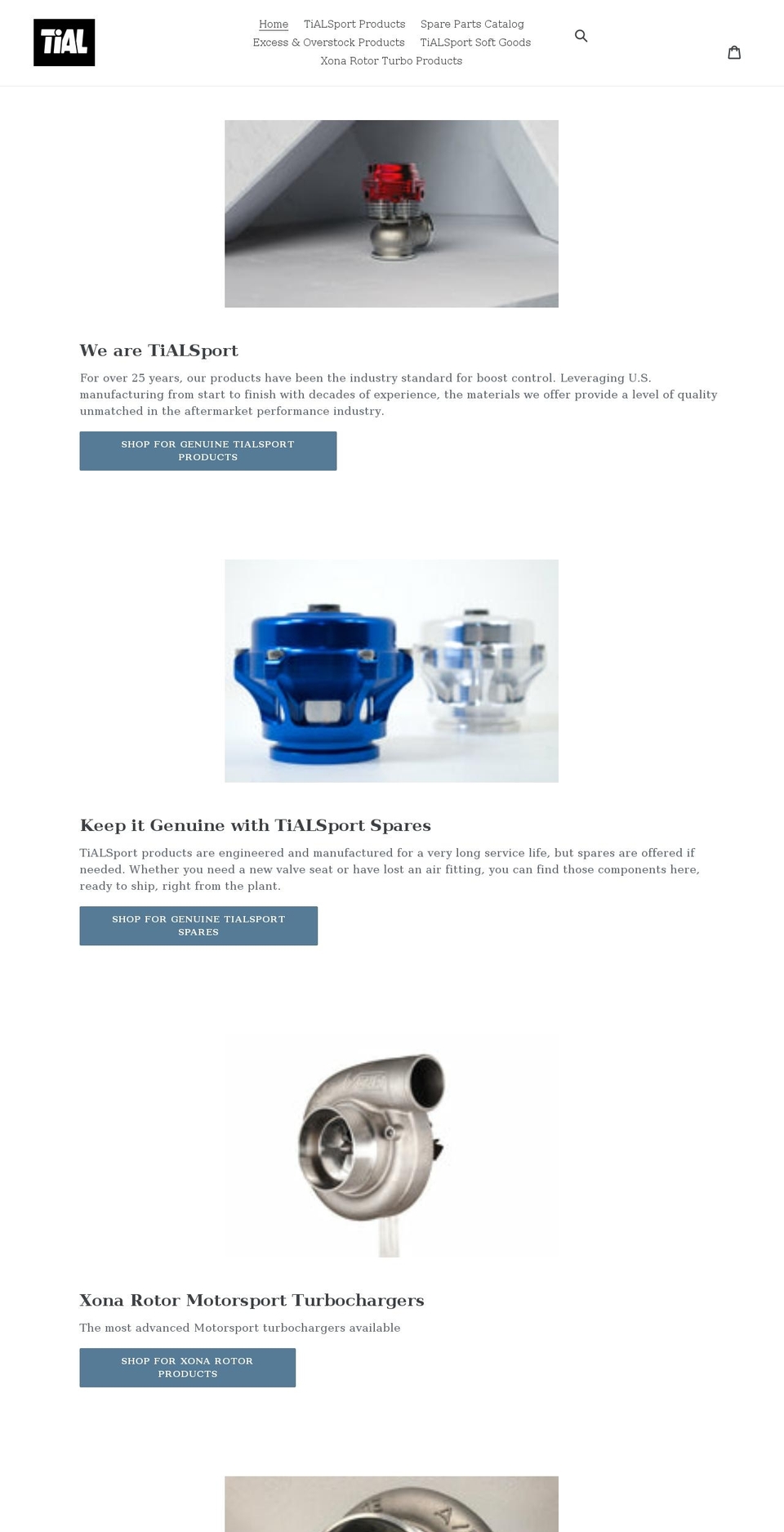 tialsport-outlet.com shopify website screenshot