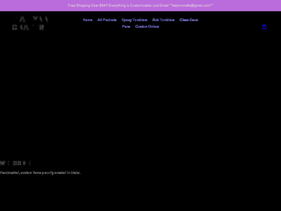 tialynncrafts.com shopify website screenshot