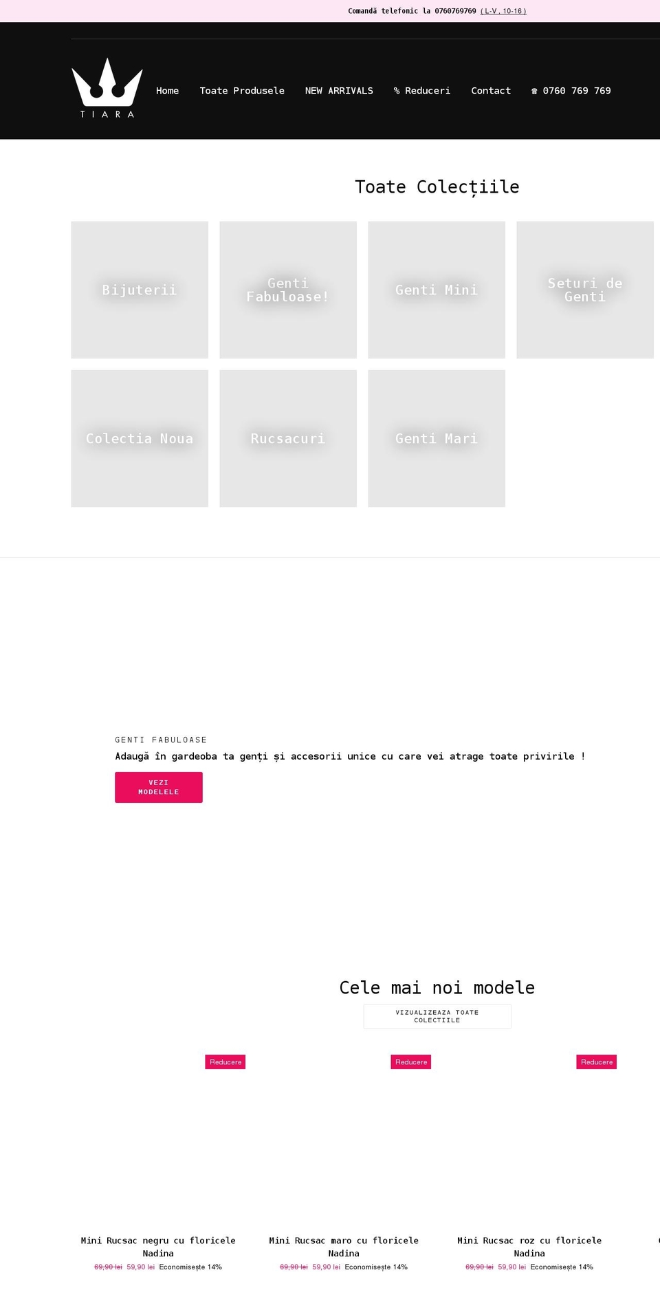 tiara.ro shopify website screenshot