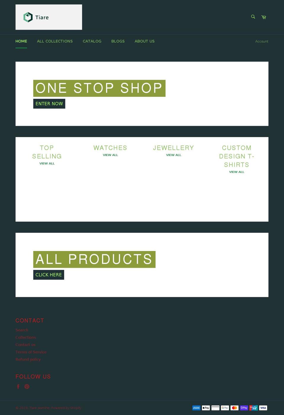 tiare.store shopify website screenshot