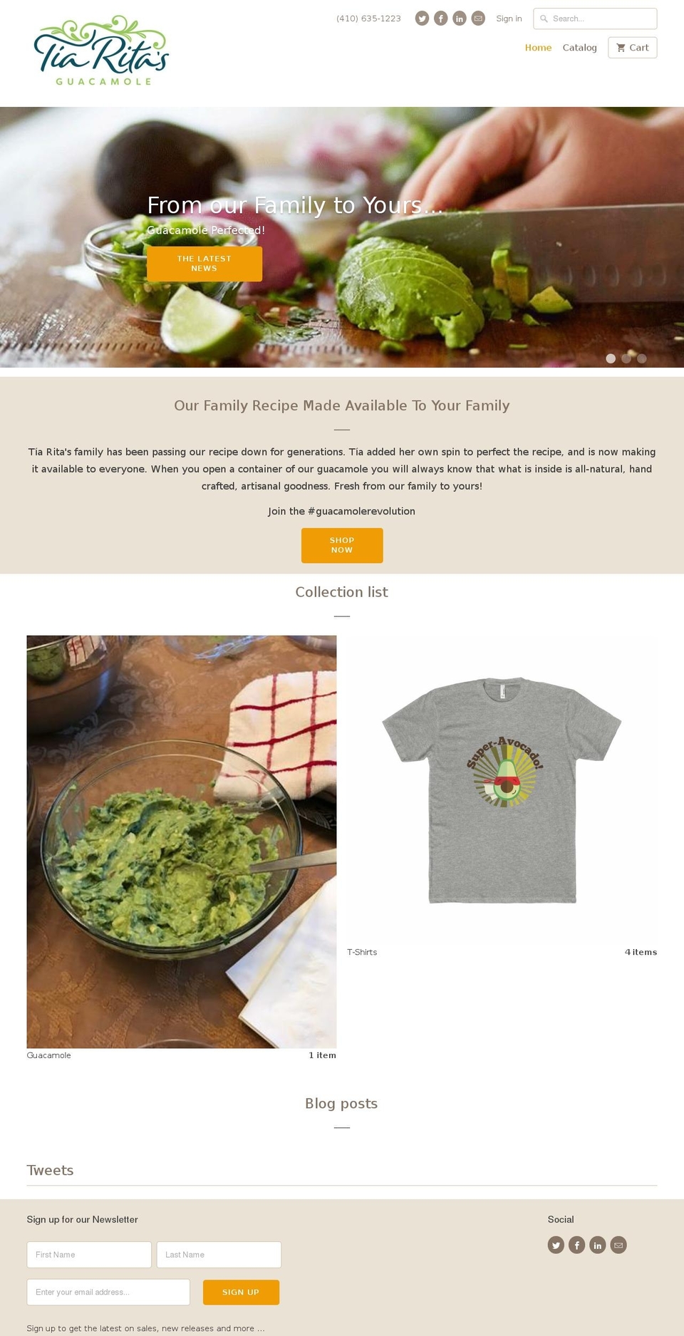 tiaritas.com — Shopify storefront screenshot