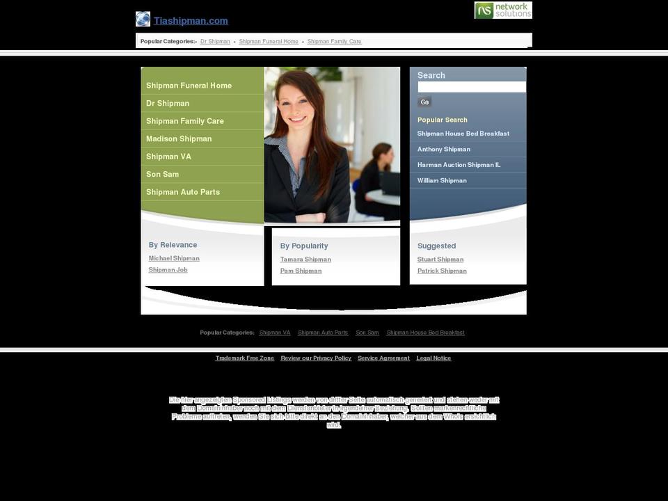 tiashipman.com — Shopify storefront screenshot