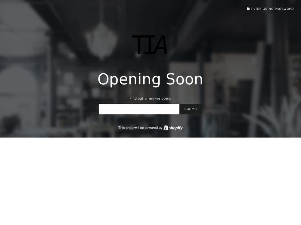 tiastreetwear.com shopify website screenshot