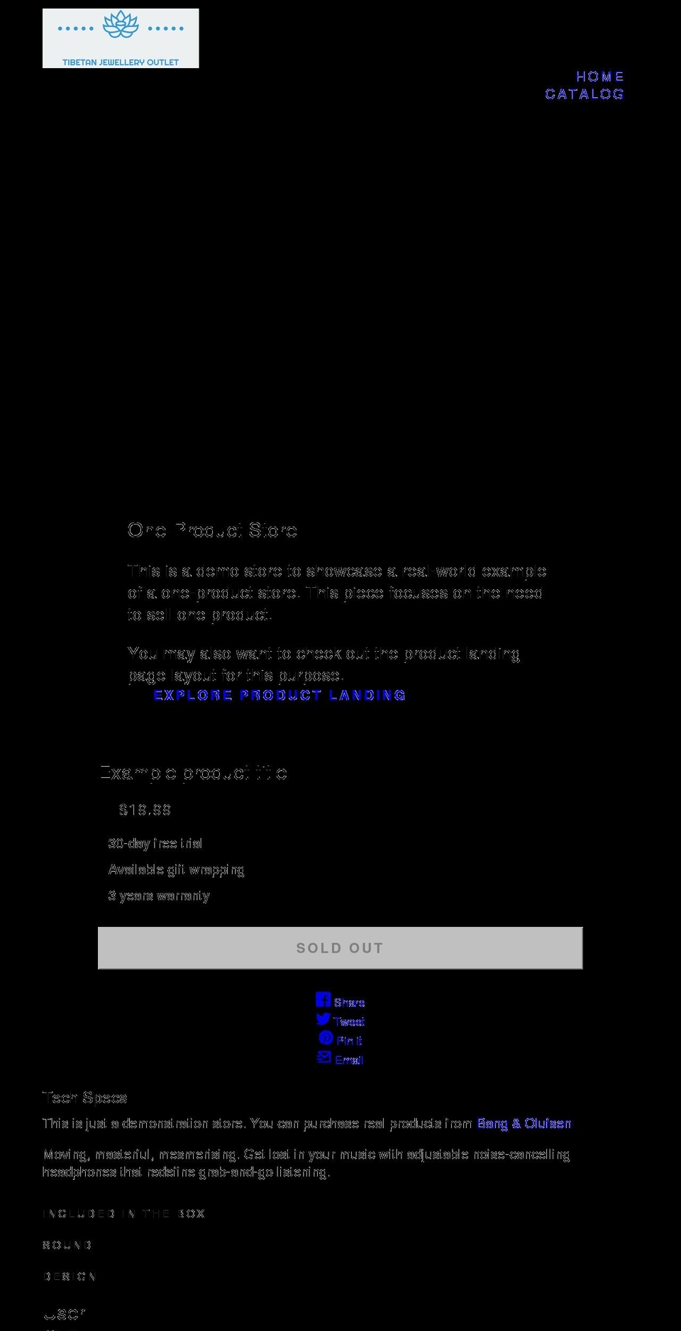 tibetanjewelleryoutlet.com shopify website screenshot