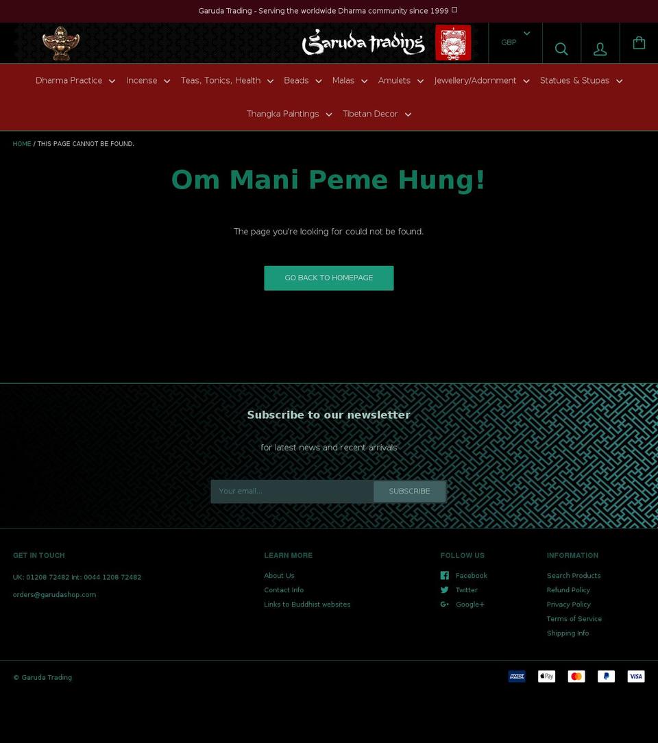 tibetanmalastore.com — Shopify storefront screenshot