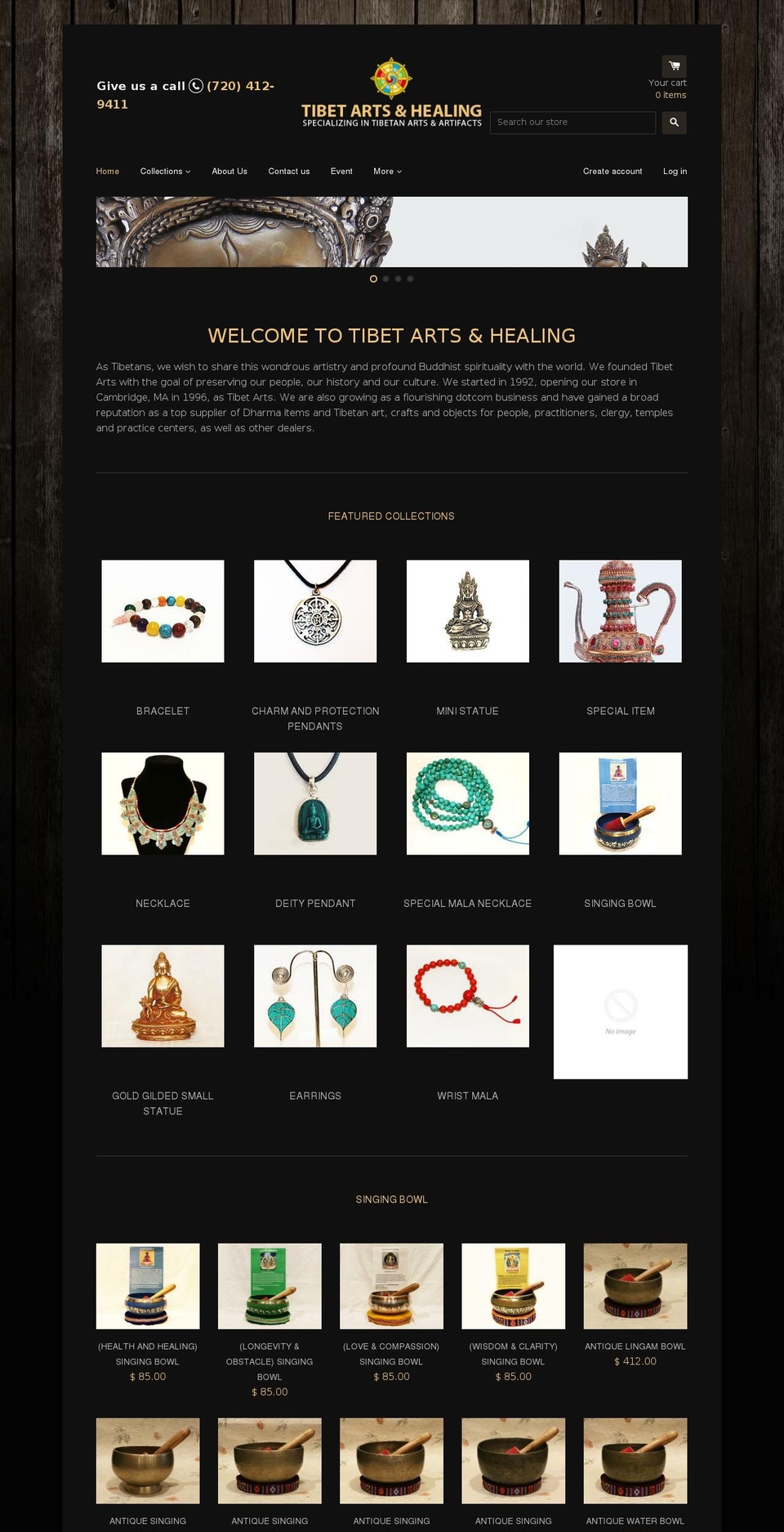 tibetartsandhealing.com shopify website screenshot