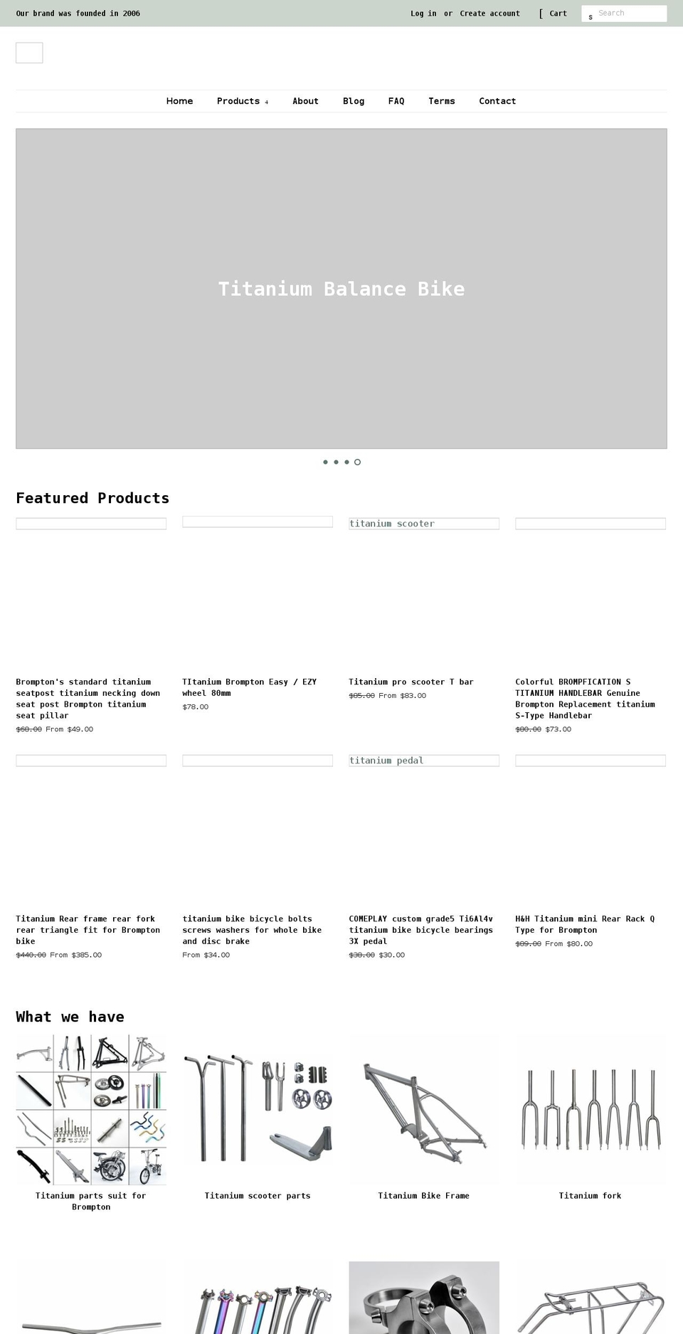 tibicycles.com shopify website screenshot