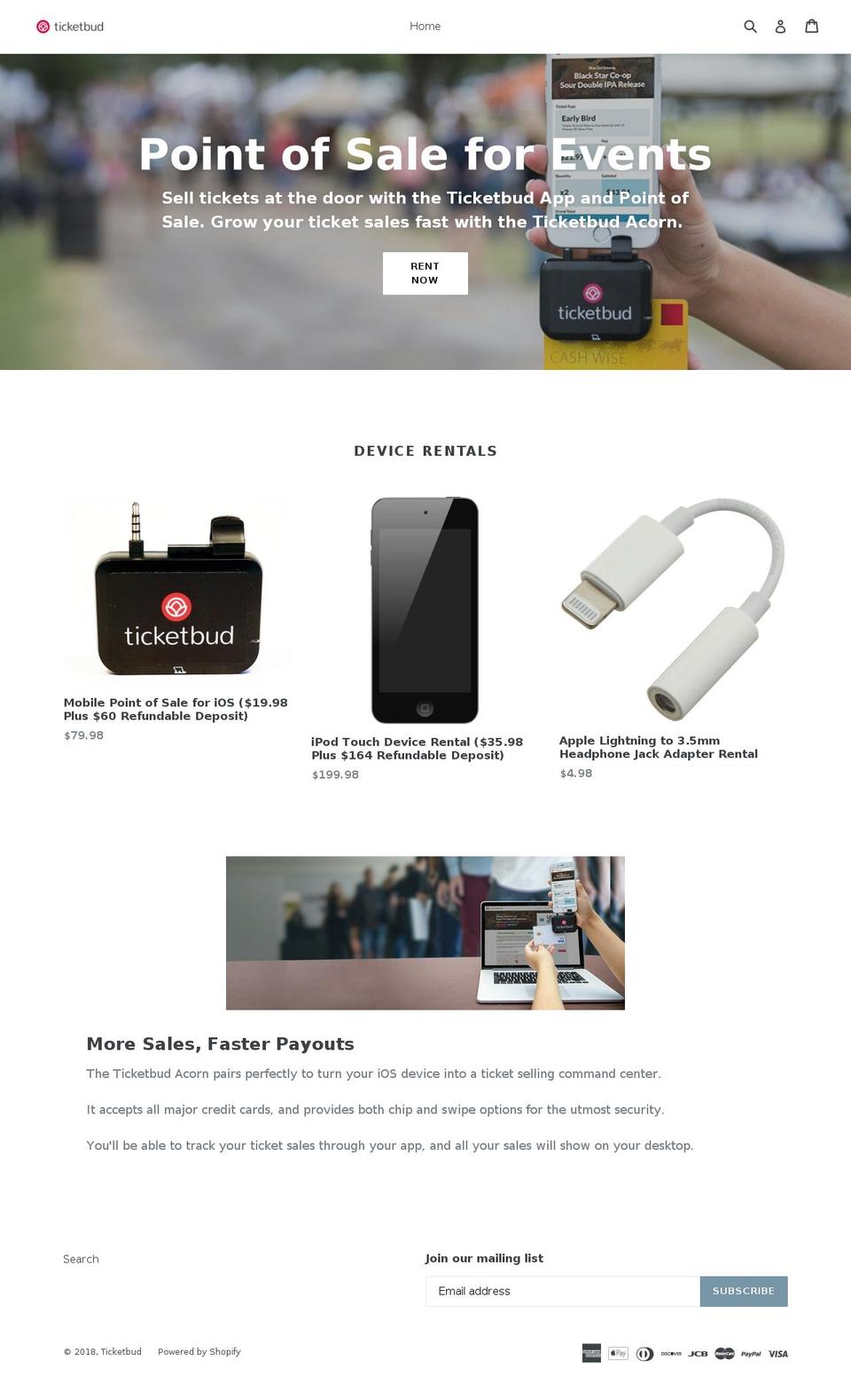 ticketbudstore.com — Shopify storefront screenshot