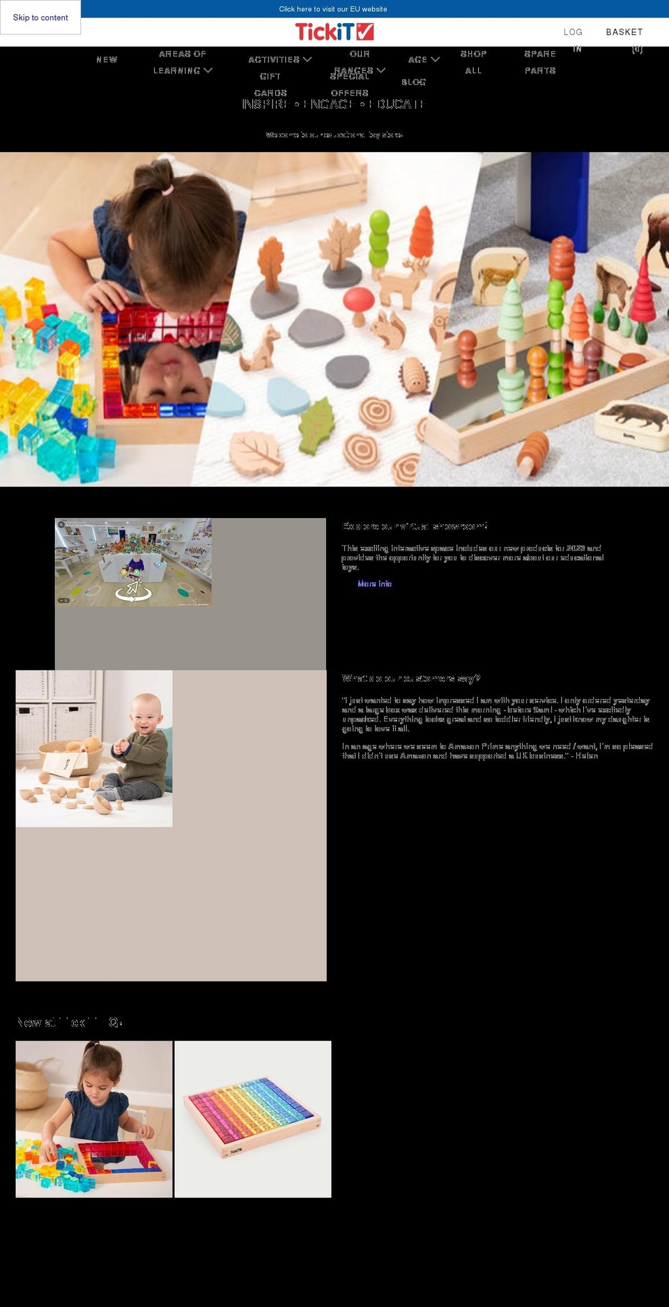 tickit.co.uk shopify website screenshot