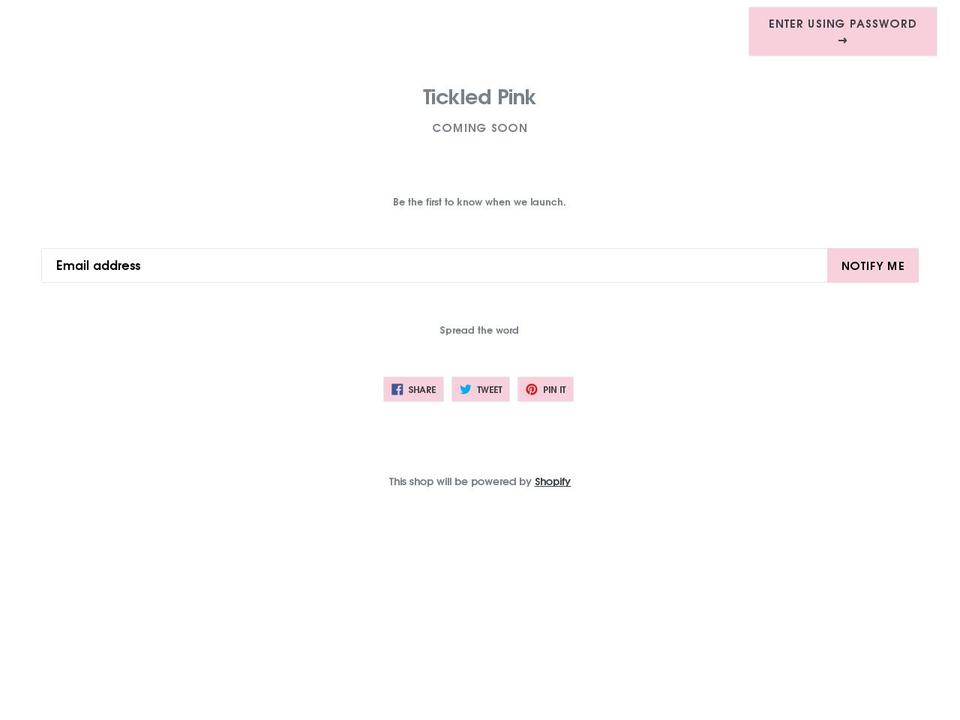 tickledpinkclothingboutique.com — Shopify storefront screenshot
